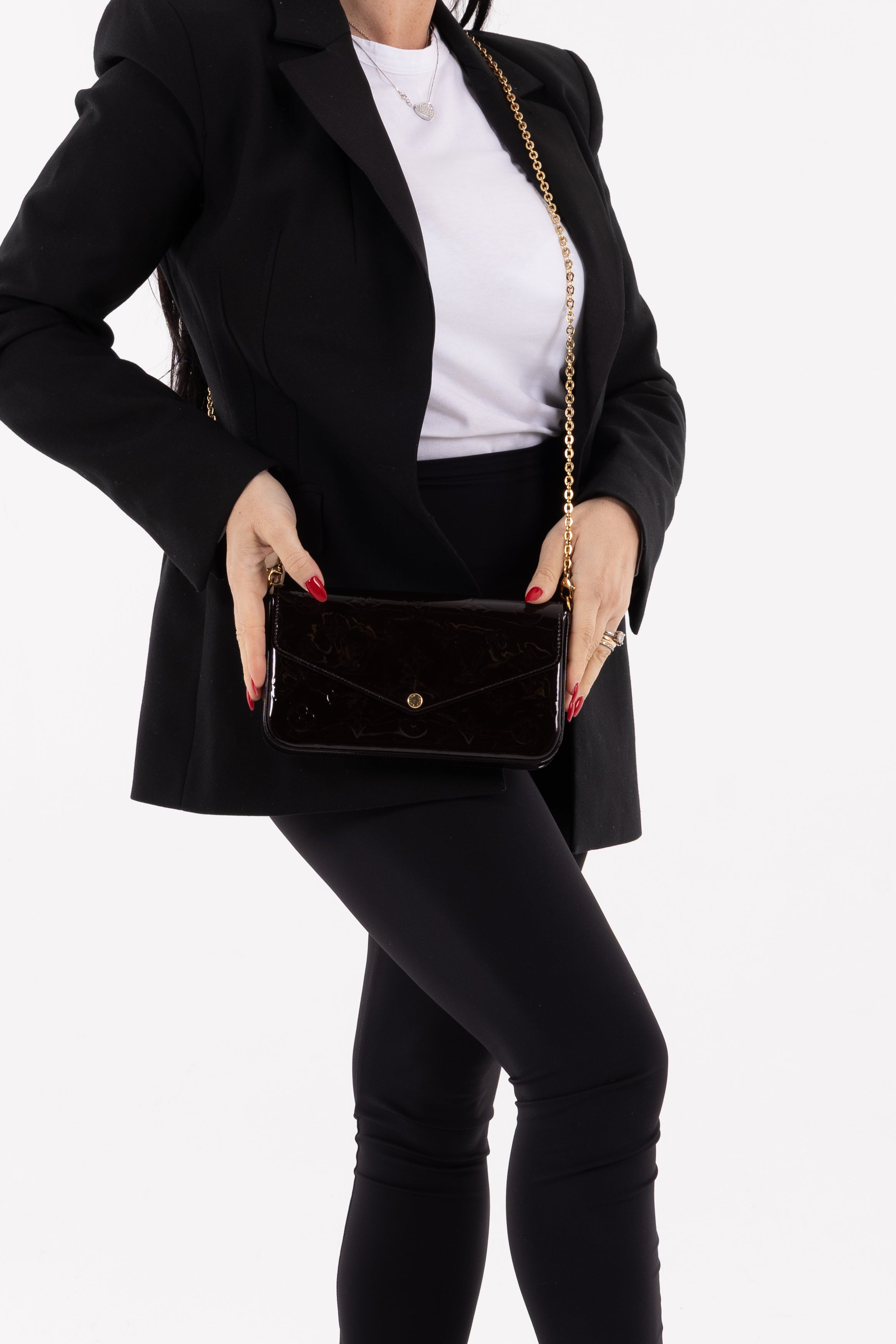 Louis Vuitton Felicie Vernice Wine