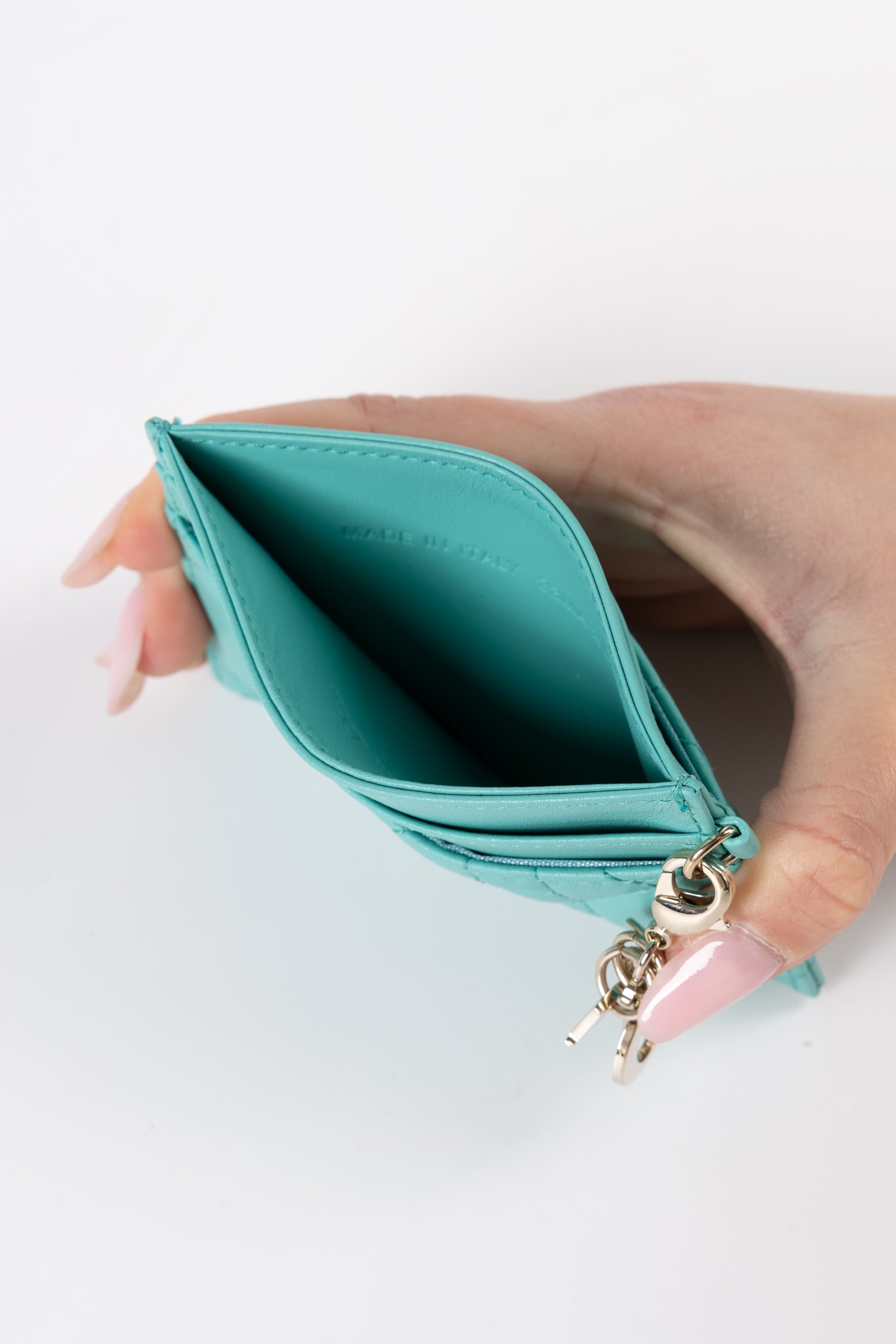 Dior portacarte freesia lady turchese