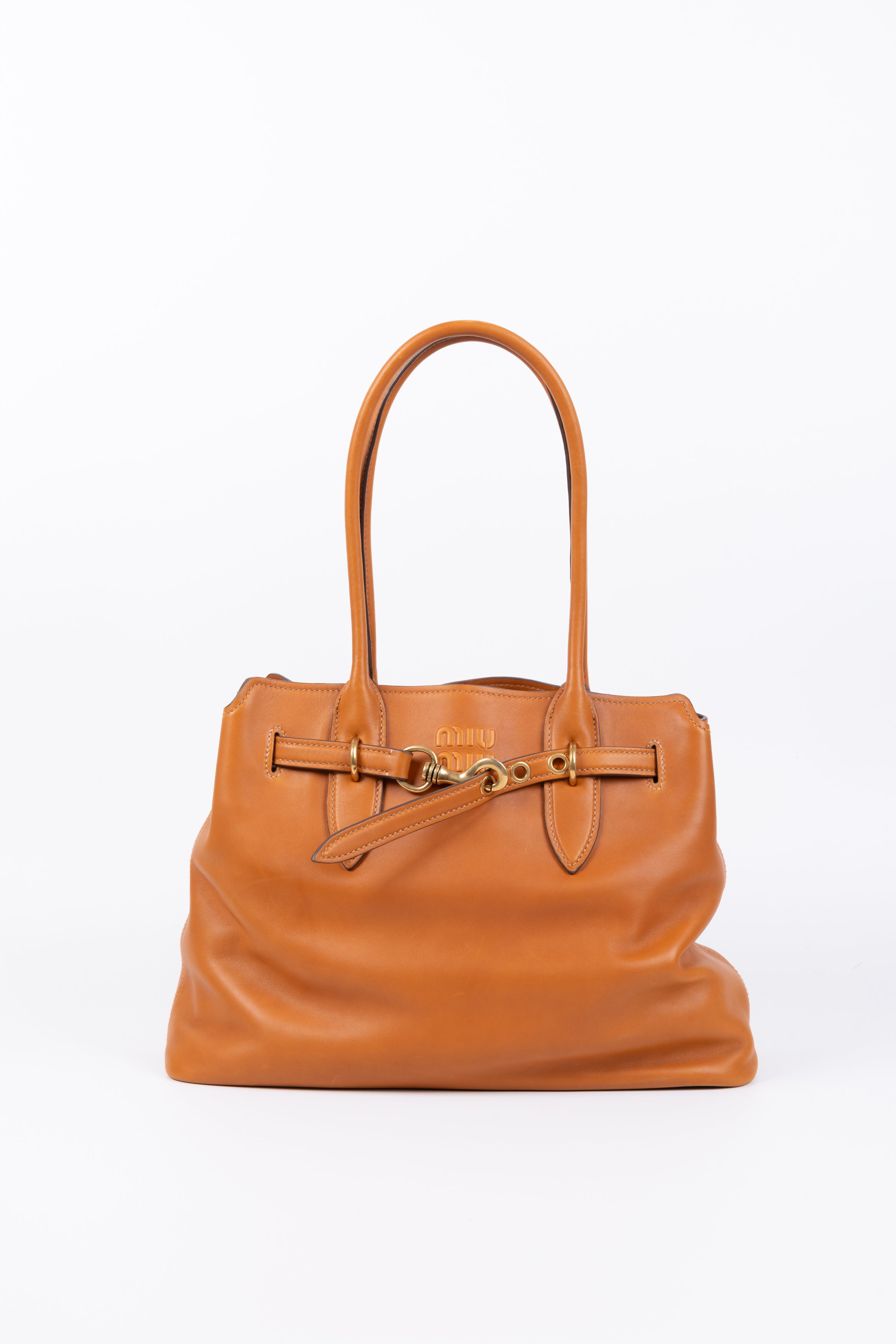 Miu Miu Aventure Grande in pelle Marrone