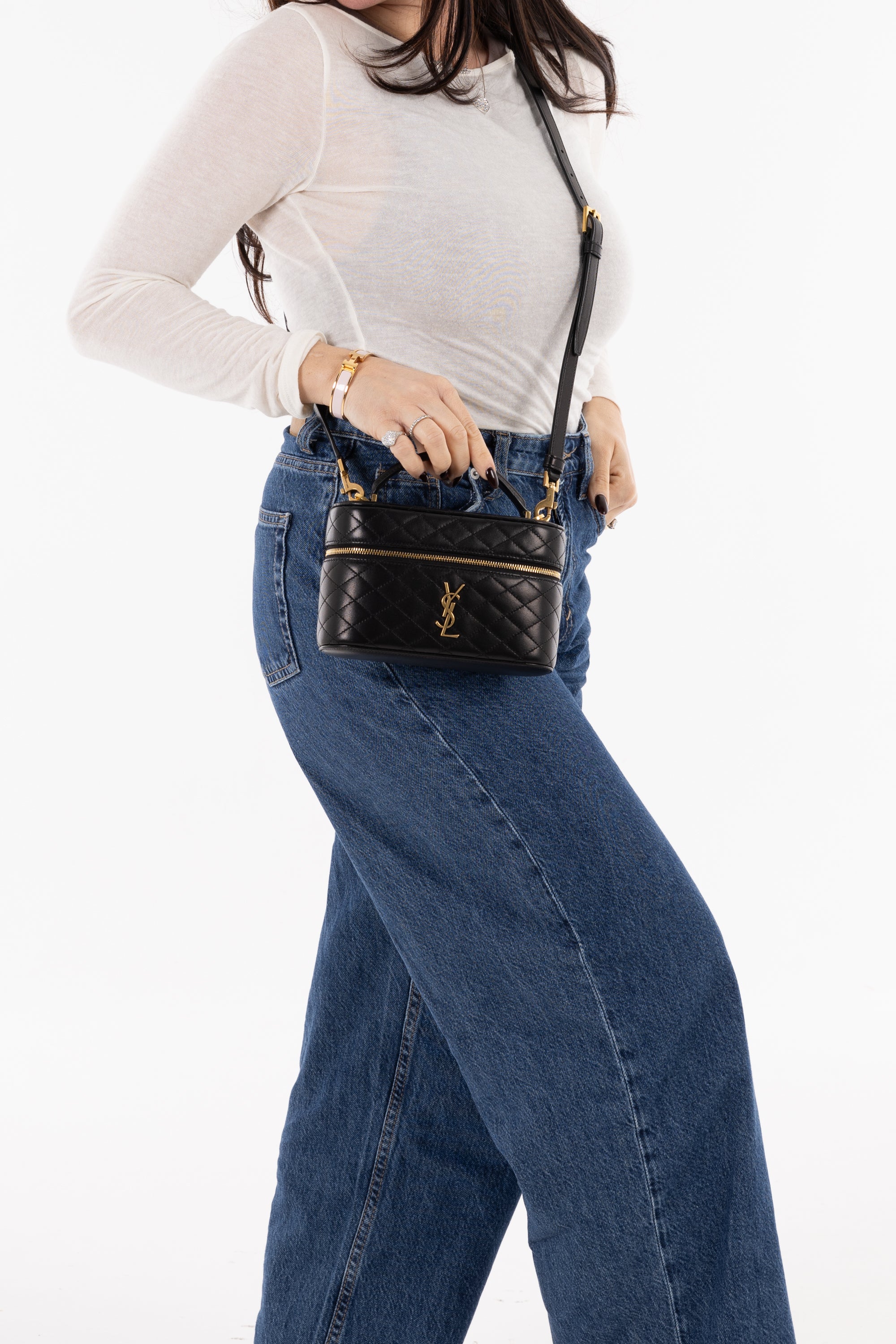 SAINT LAURENT VANITY GABY NERO MEDIO