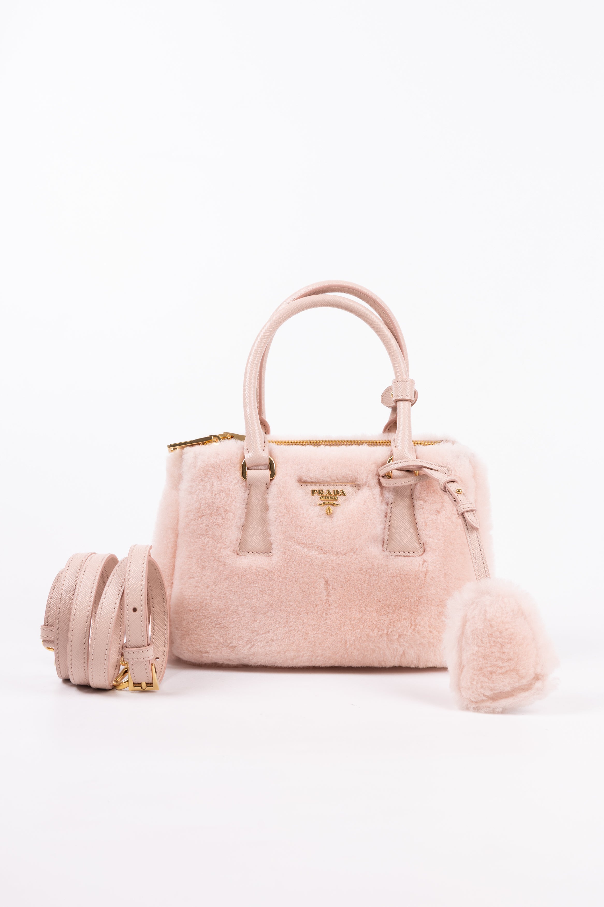 Prada galleria Piccola in montone rosa