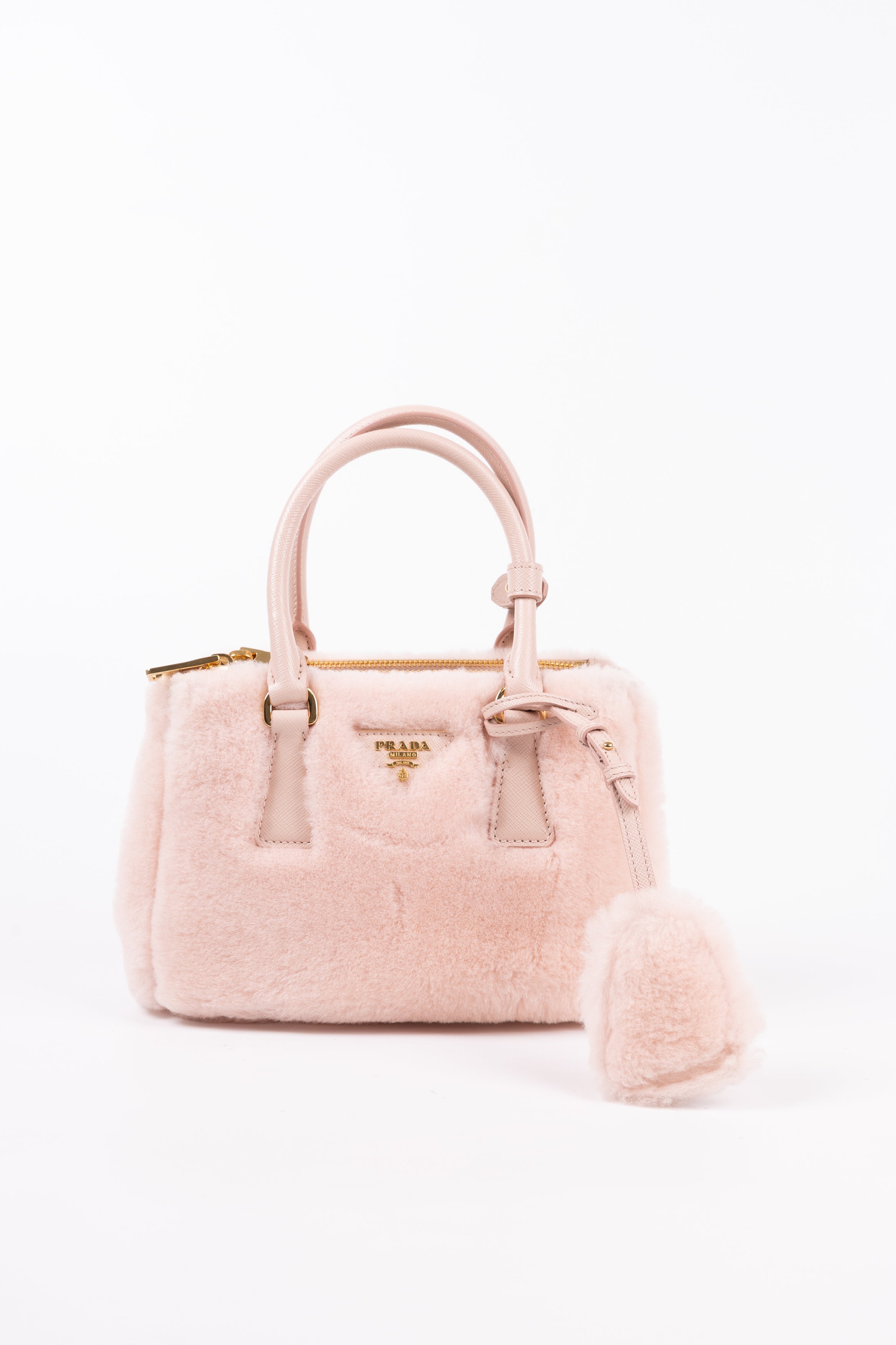 Prada galleria Piccola in montone rosa