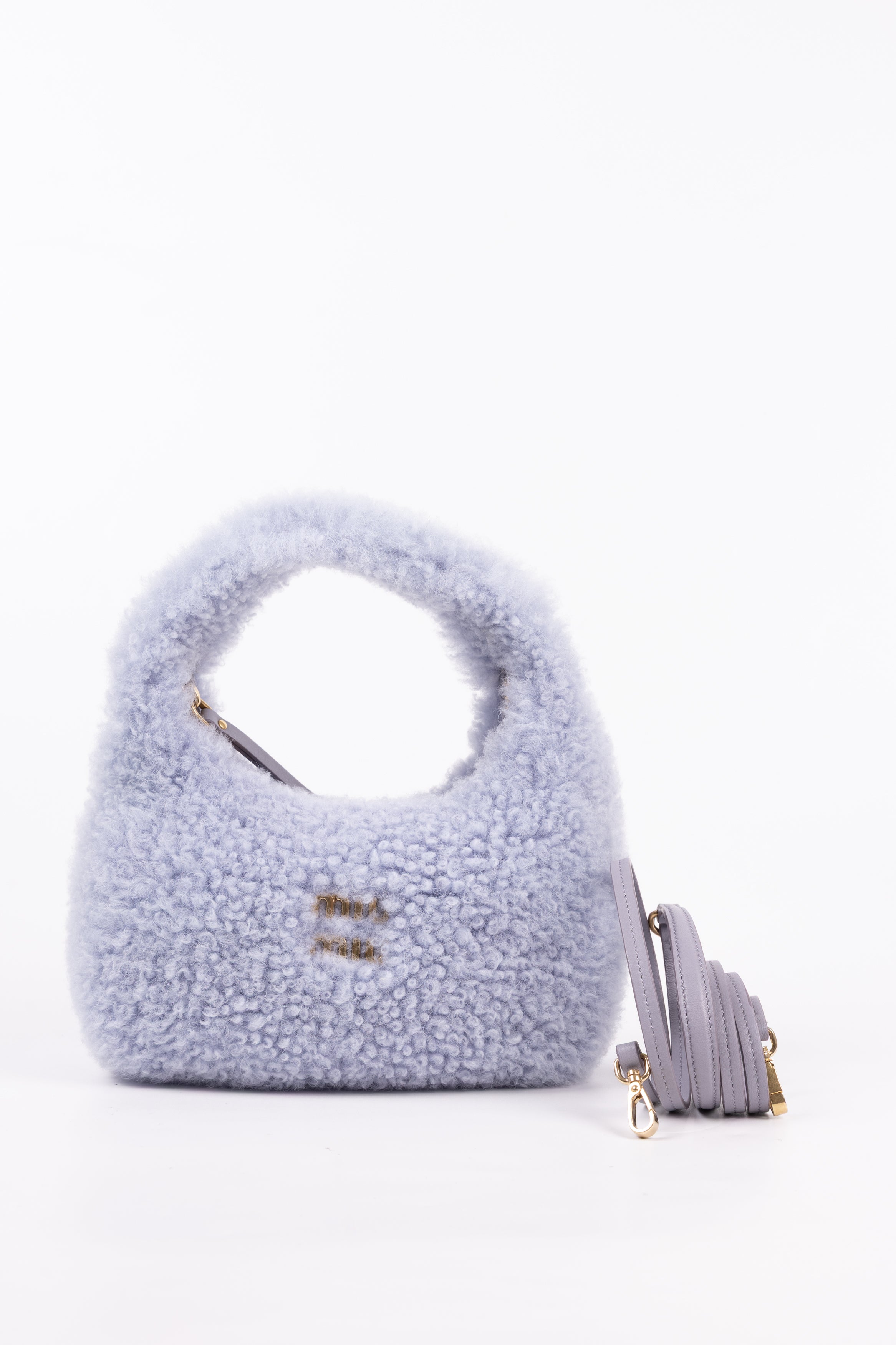 Miu Miu Hobo Wander azzurra small