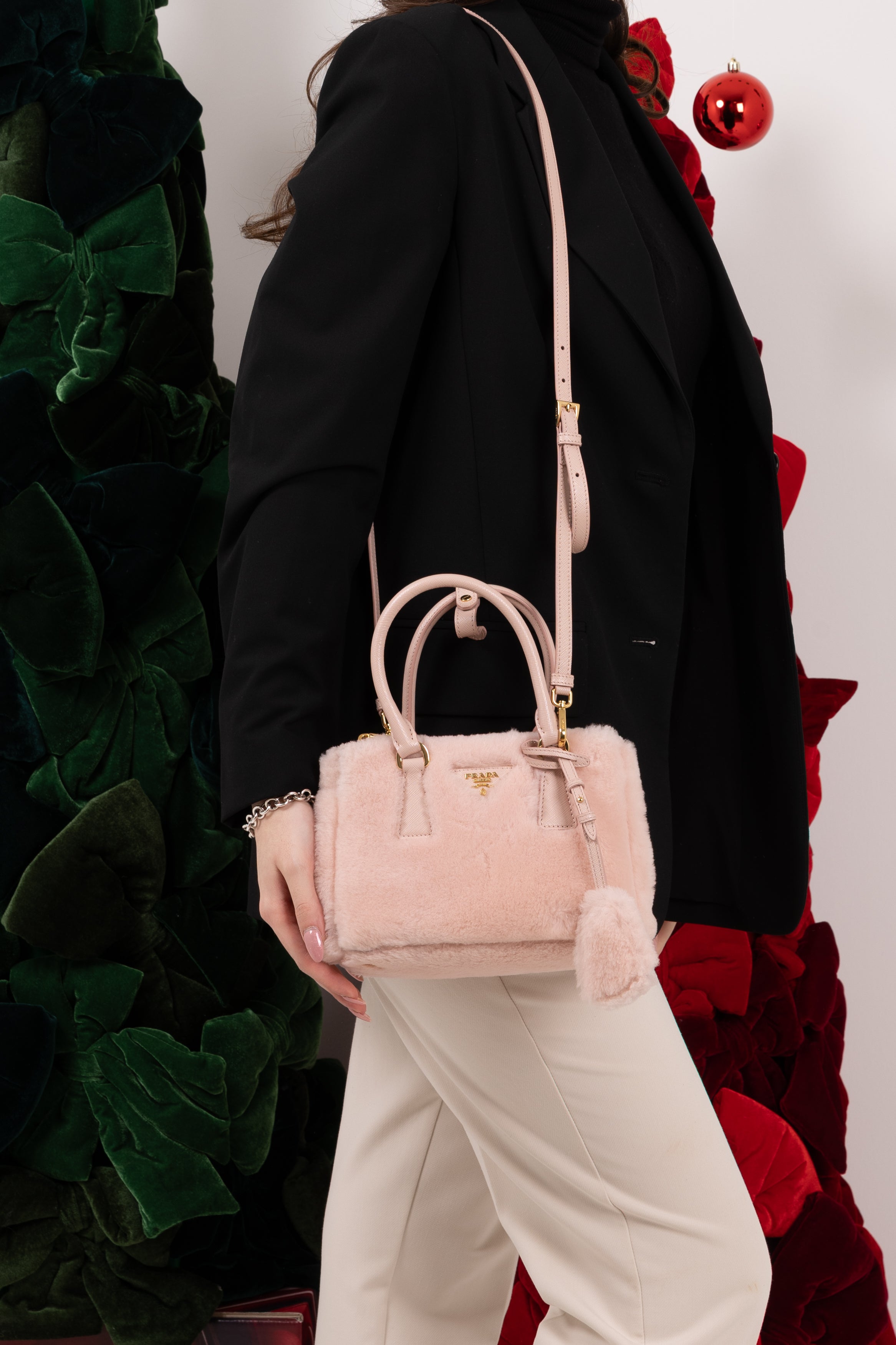 Prada galleria Piccola in montone rosa