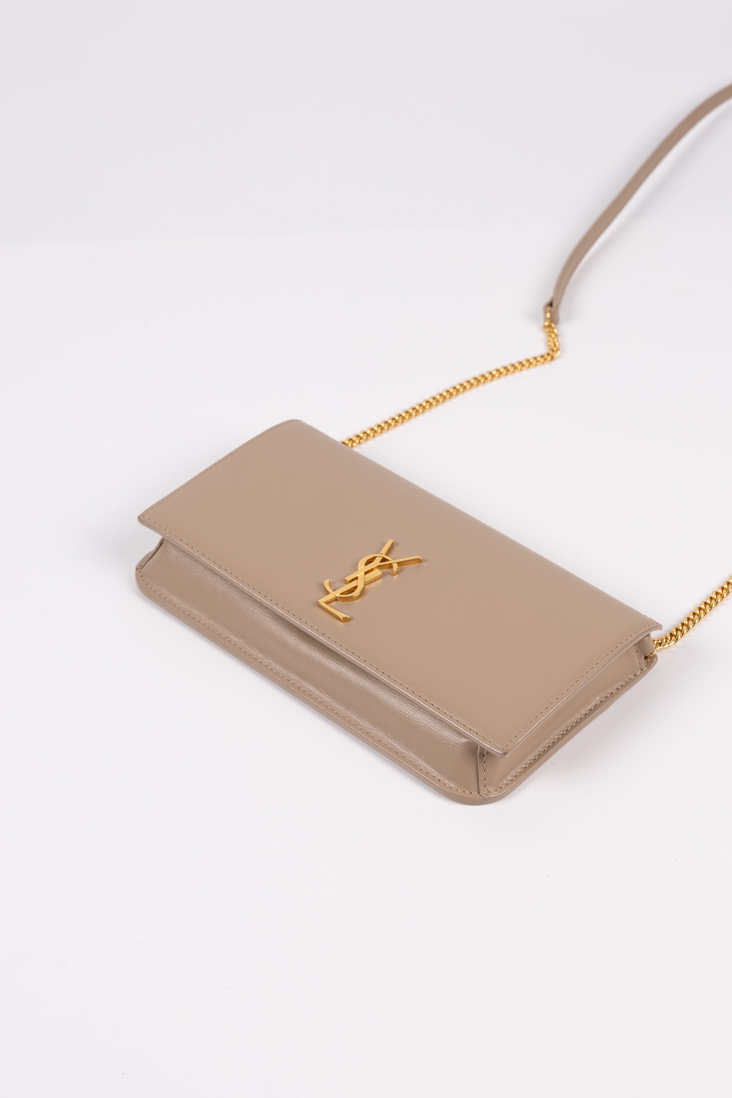 Porta Cellulare Saint Laurent Cassandre Beige