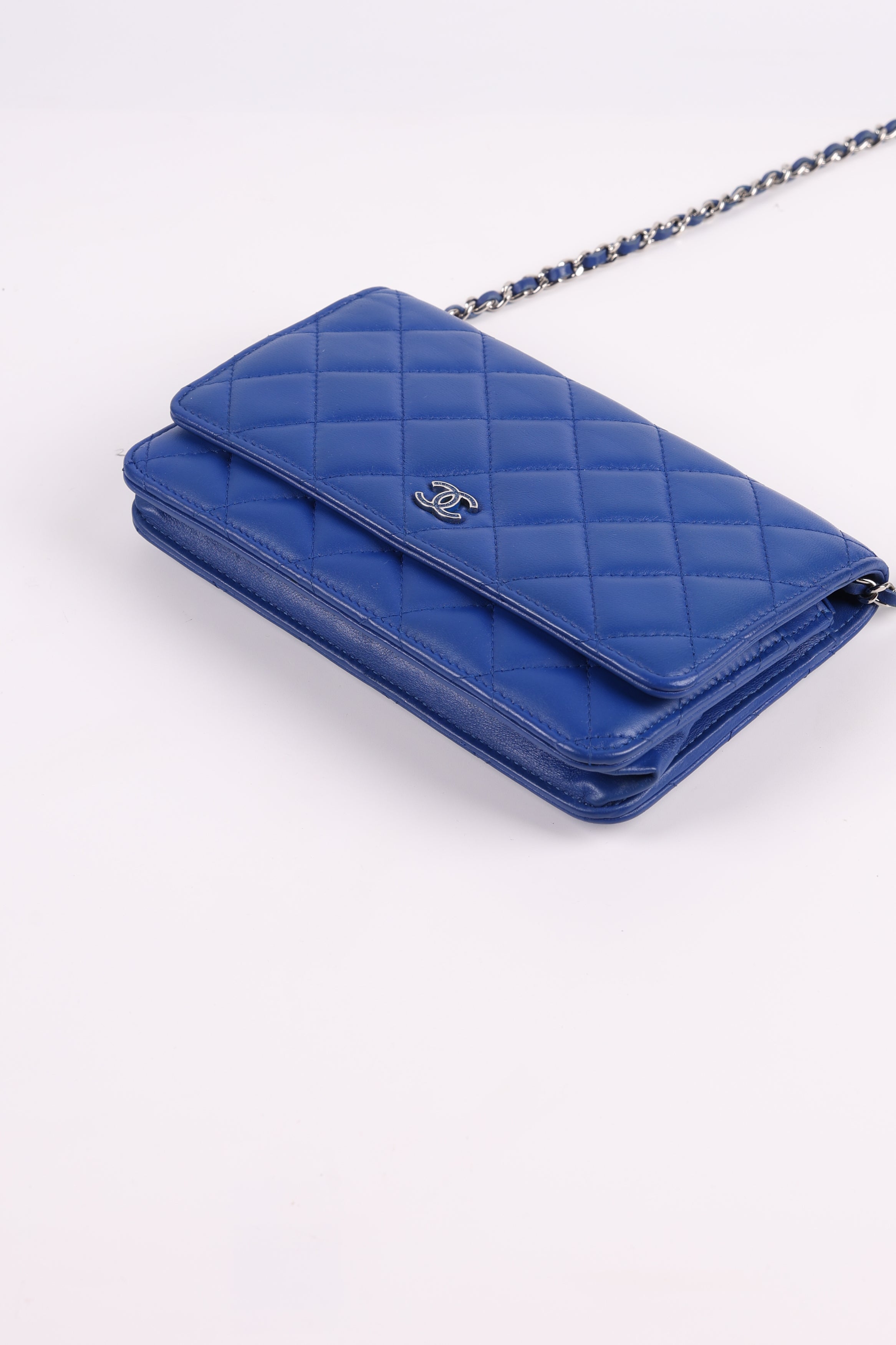 Chanel Wallet on Chain Blue