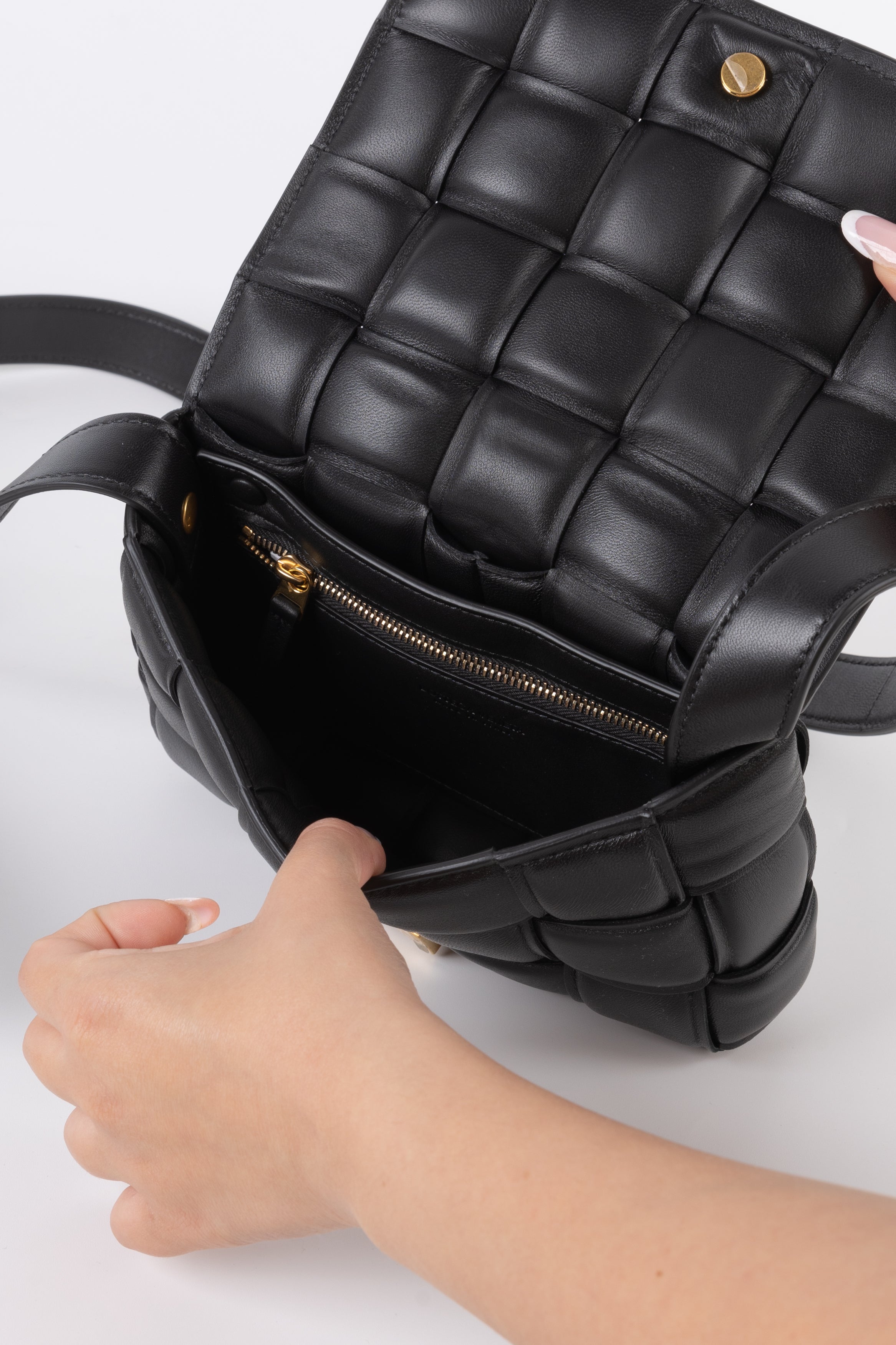 Bottega Veneta Mini Padded Cassetta Nera
