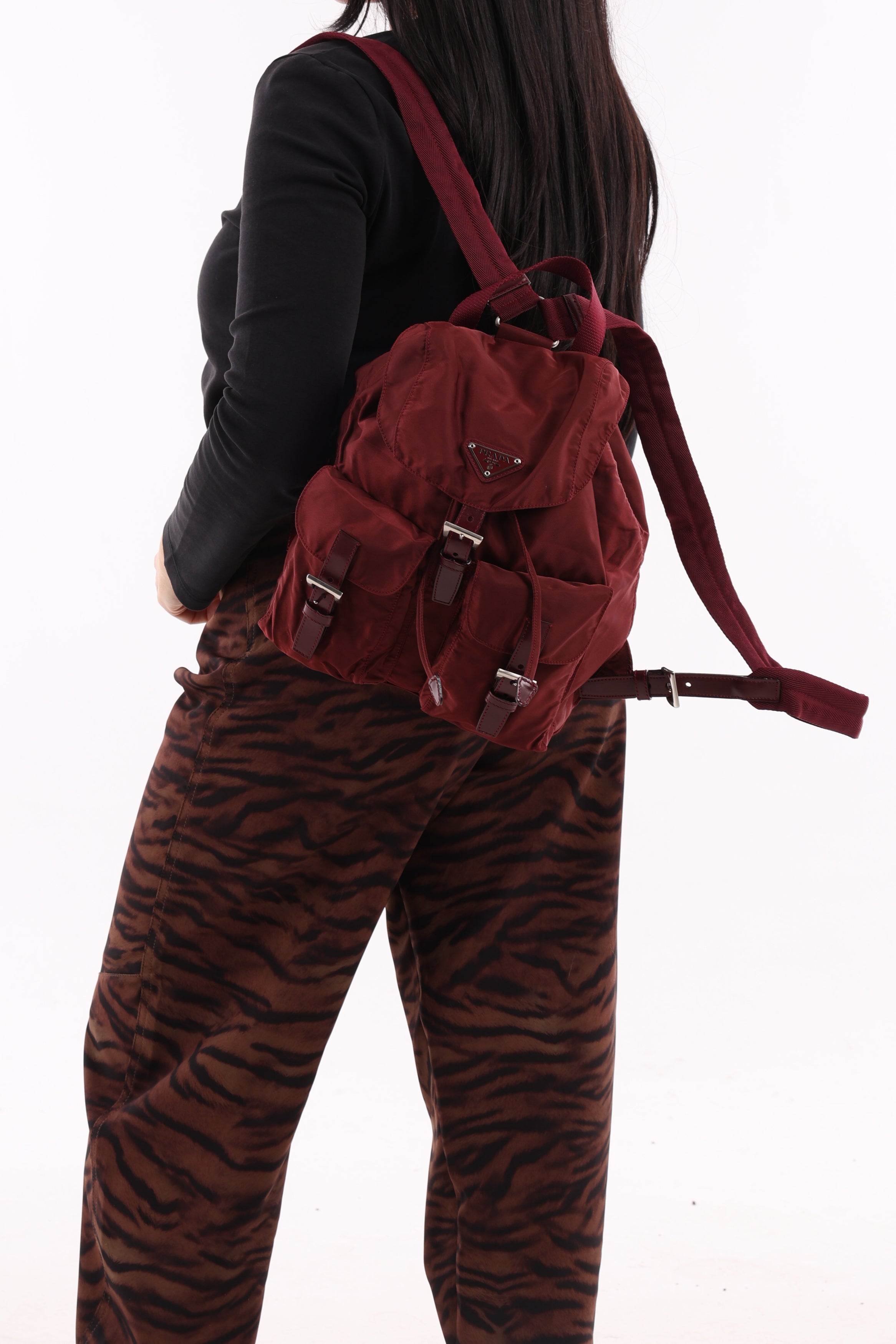 Zaino Prada Bordeaux