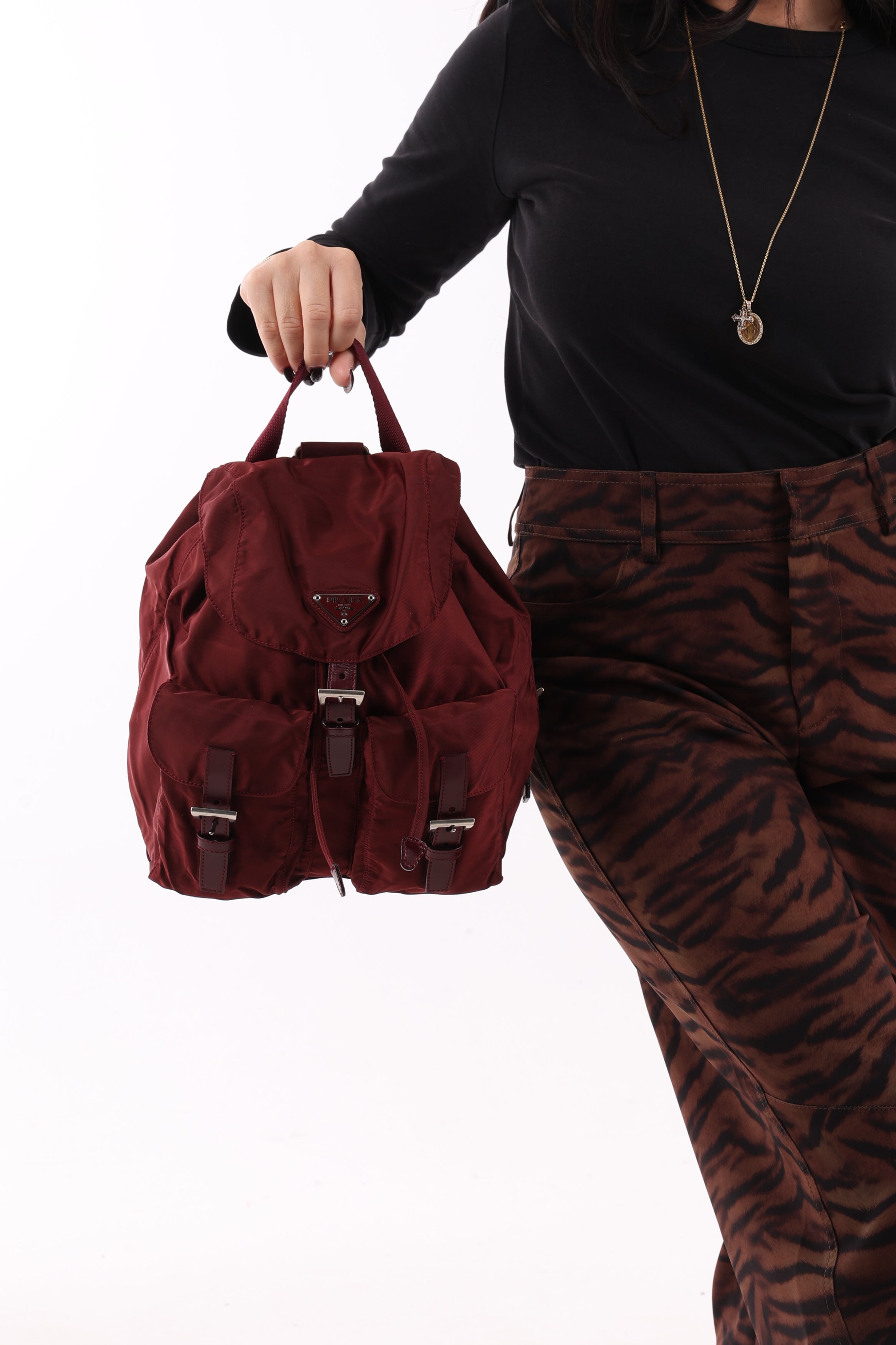 Zaino Prada Bordeaux