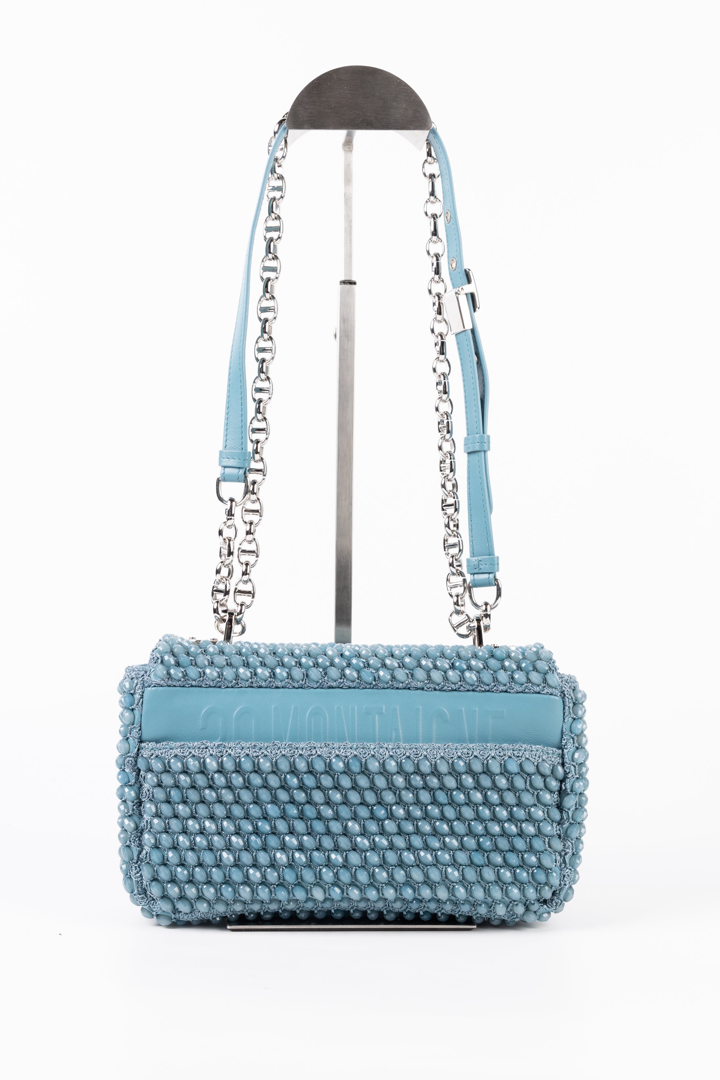 Dior Borsa a Tracolla Caro Con Perline Azzurra