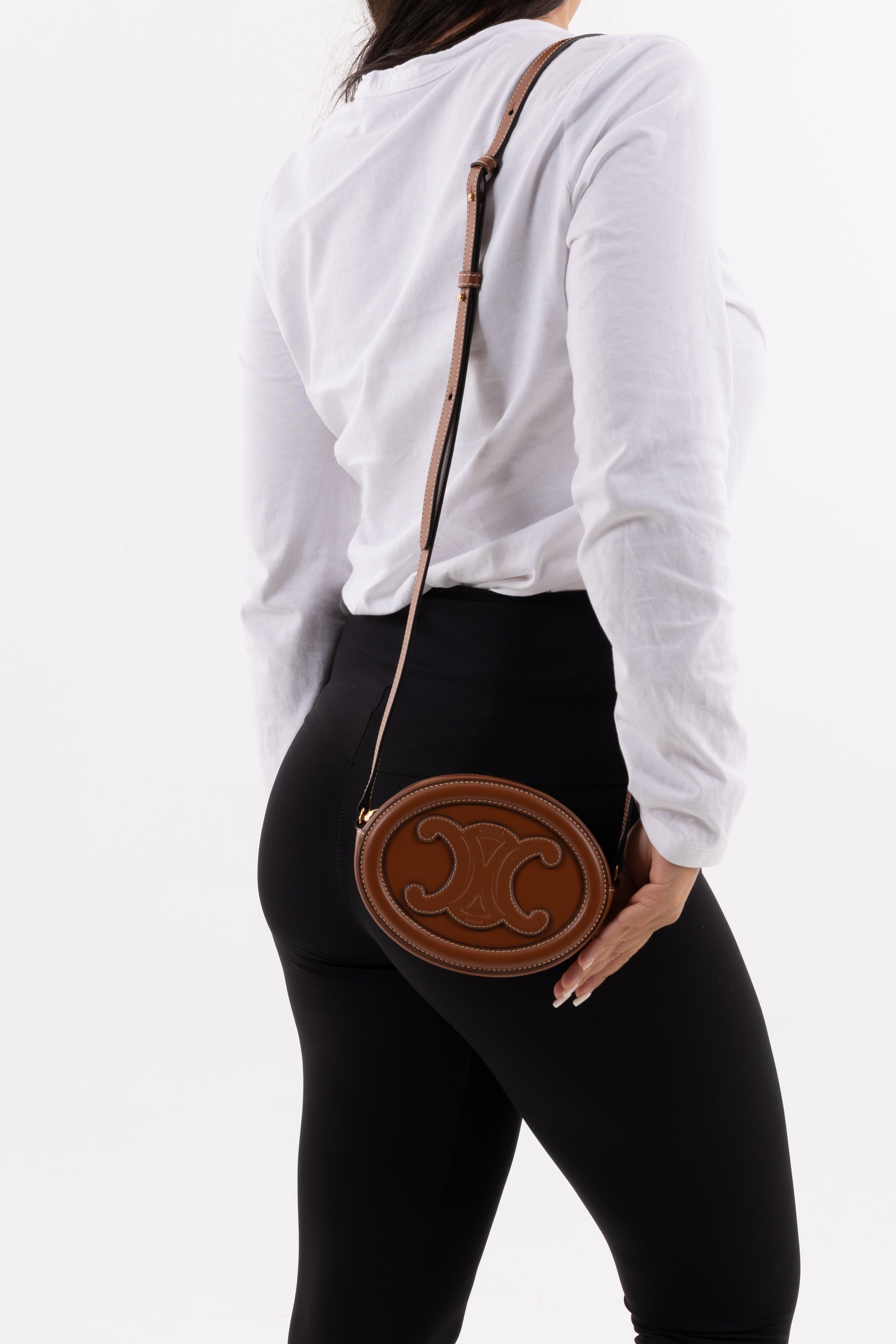 Celine Borsa a Tracolla Ovale Cuir Cuoio