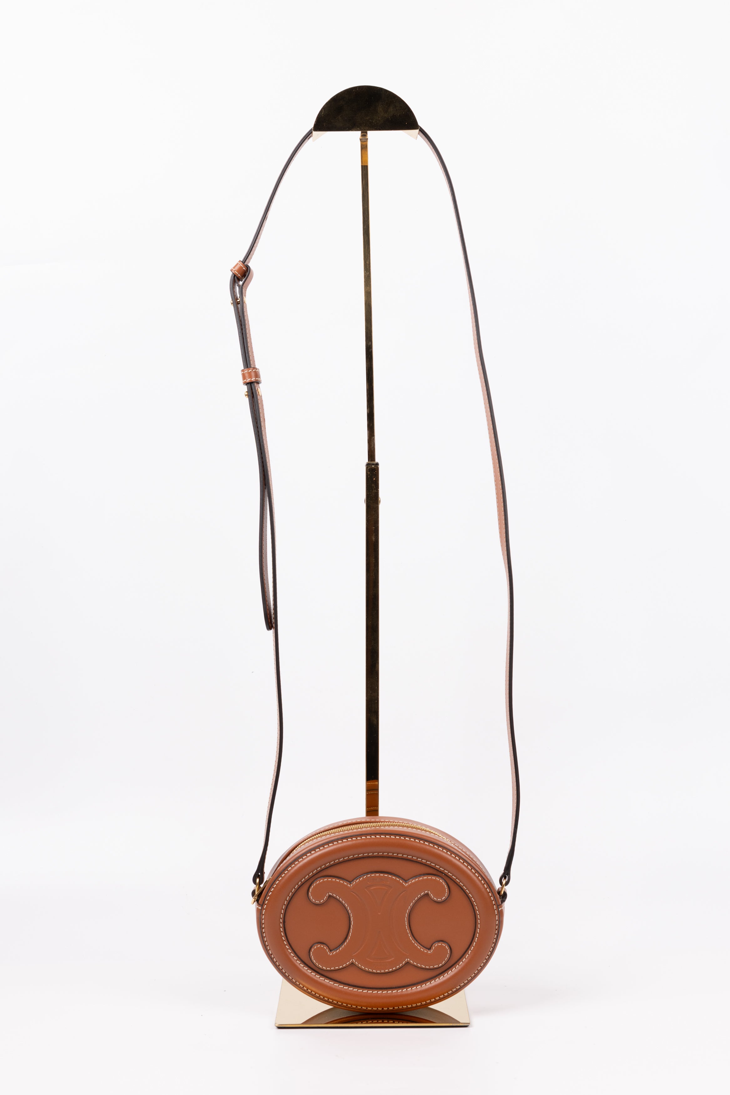 Celine Borsa a Tracolla Ovale Cuir Cuoio