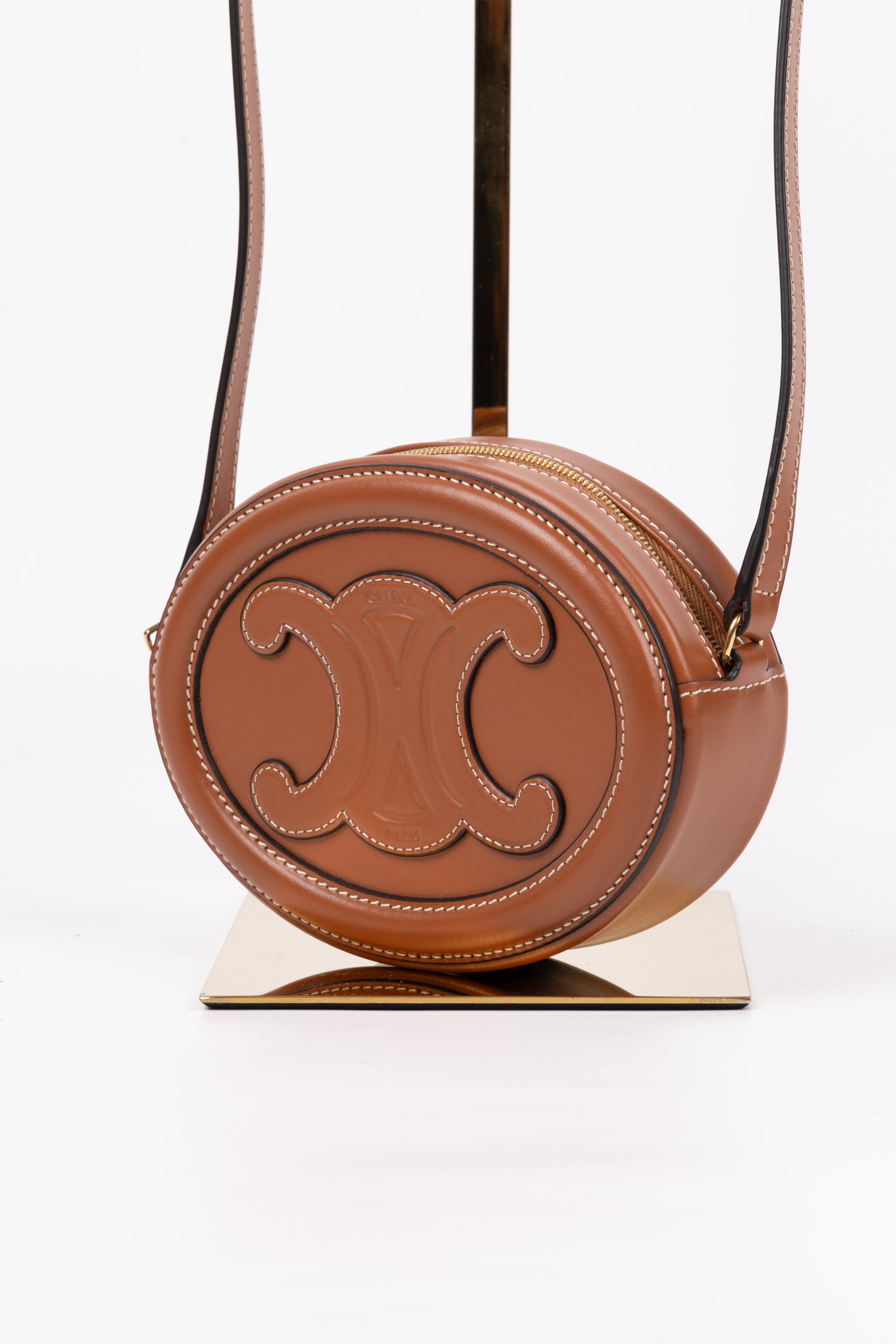 Celine Borsa a Tracolla Ovale Cuir Cuoio