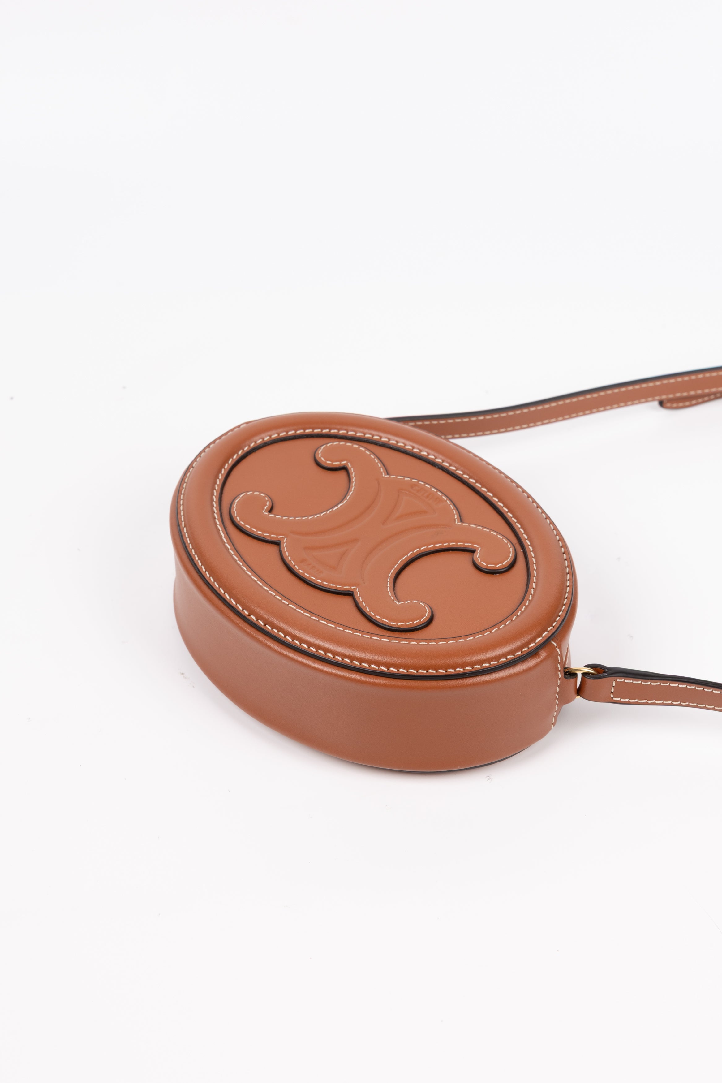 Celine Borsa a Tracolla Ovale Cuir Cuoio