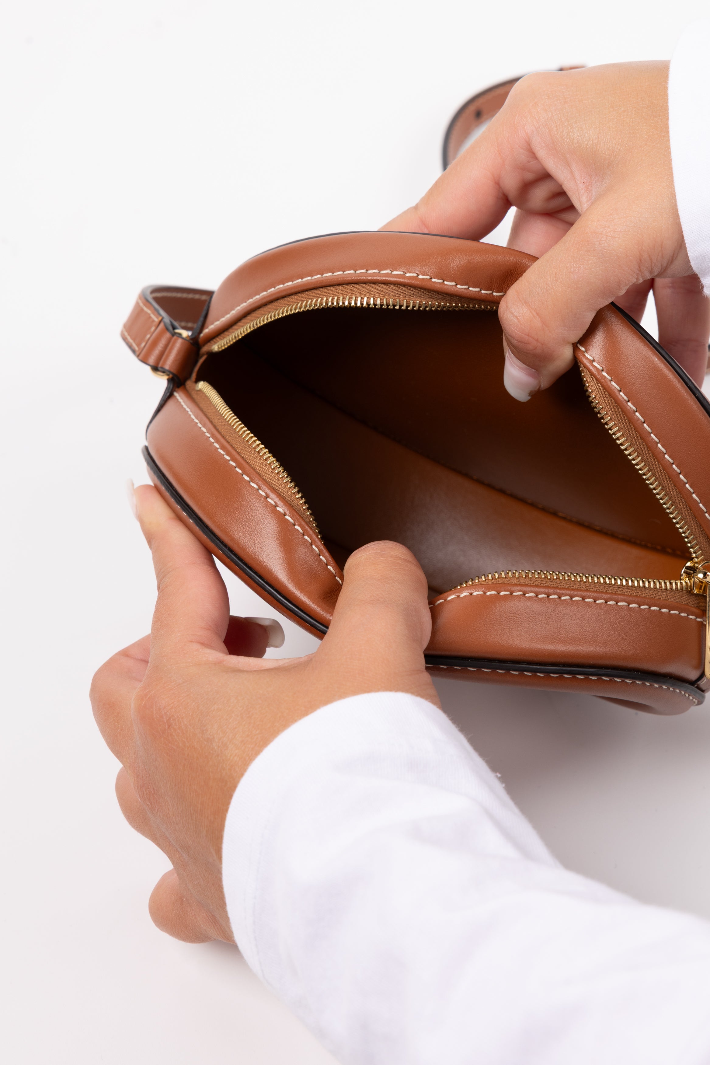 Celine Borsa a Tracolla Ovale Cuir Cuoio