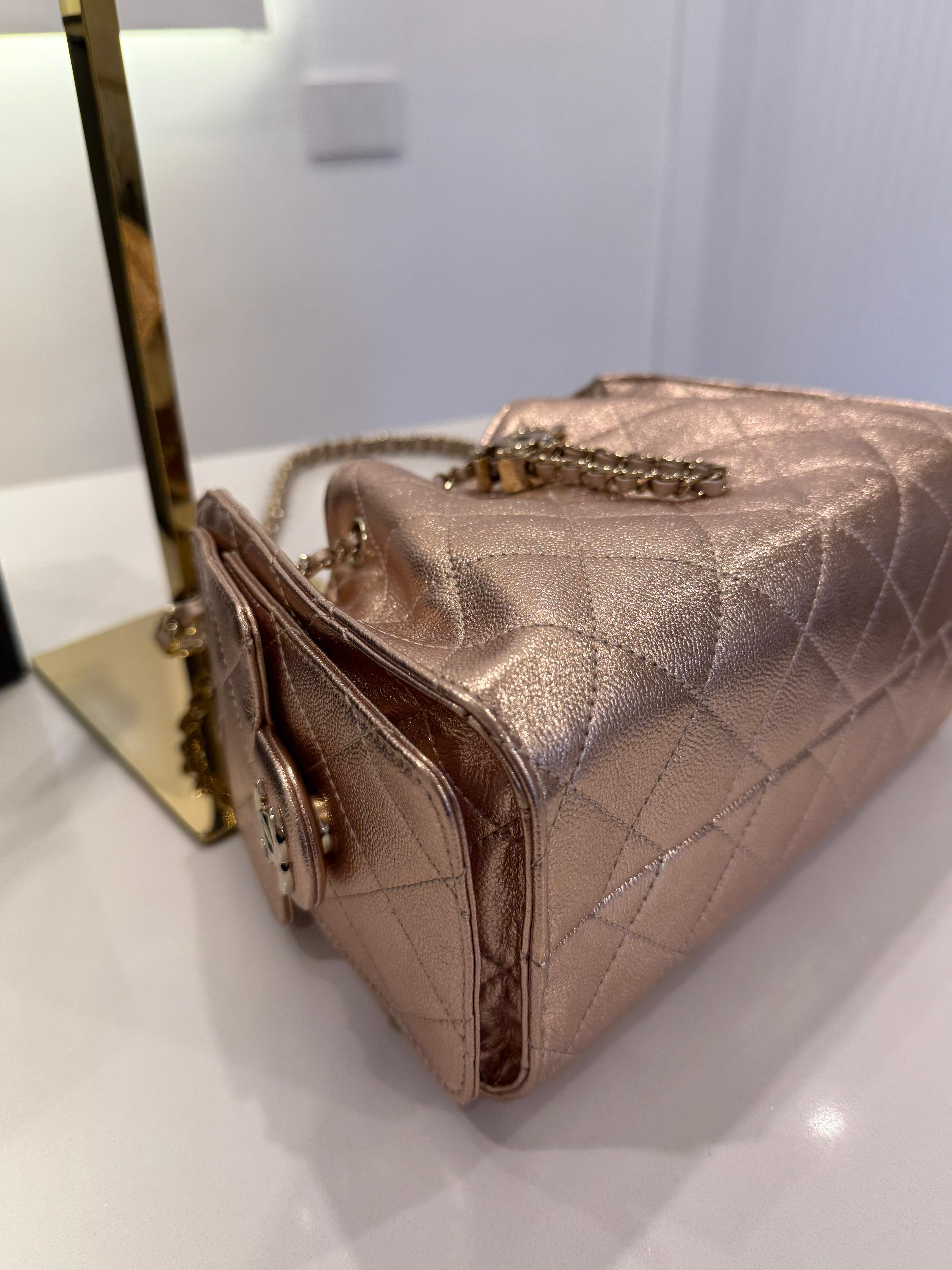 Chanel 25 Gold Rose mini riservata