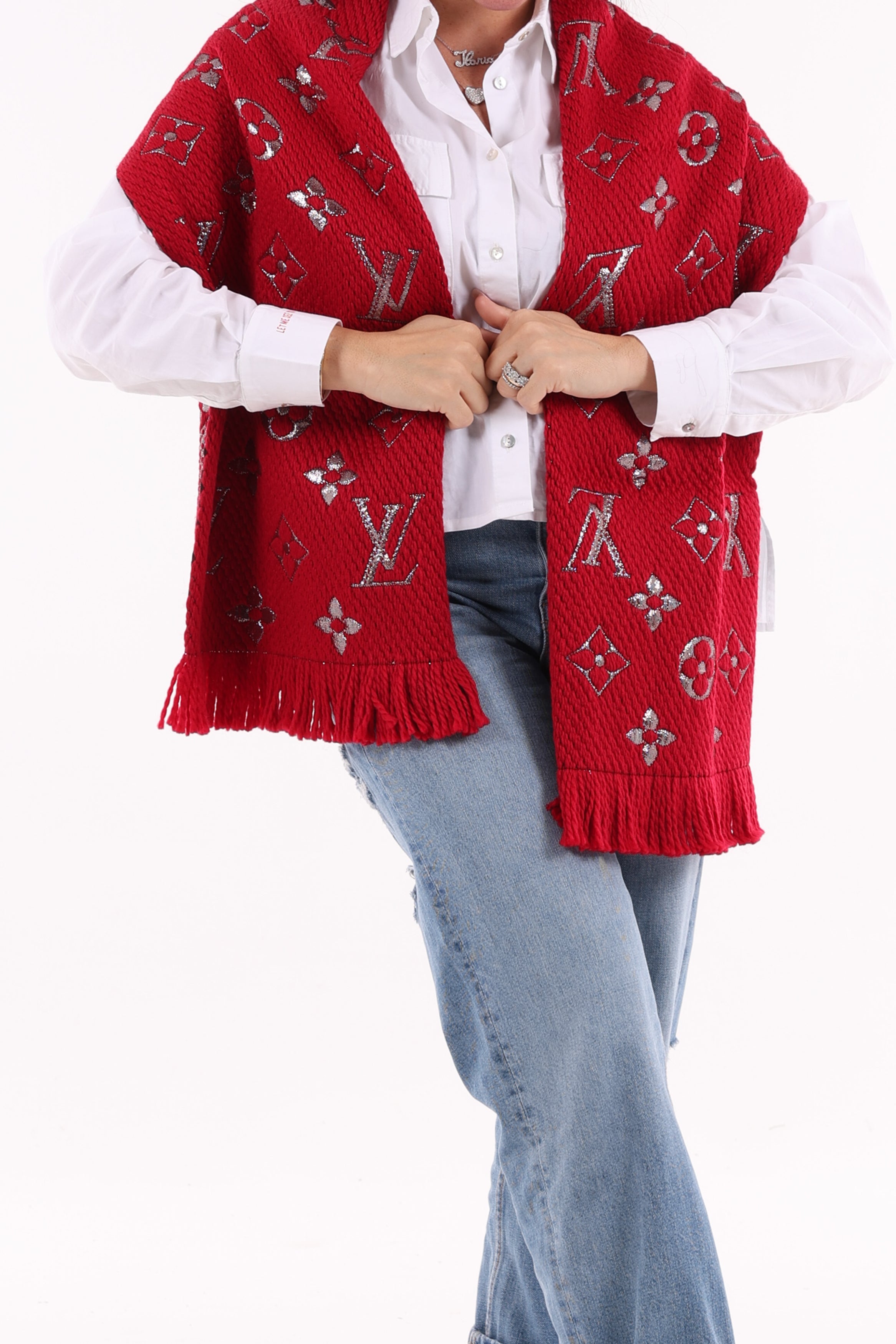 Louis Vuitton Sciarpa Monogram Rossa