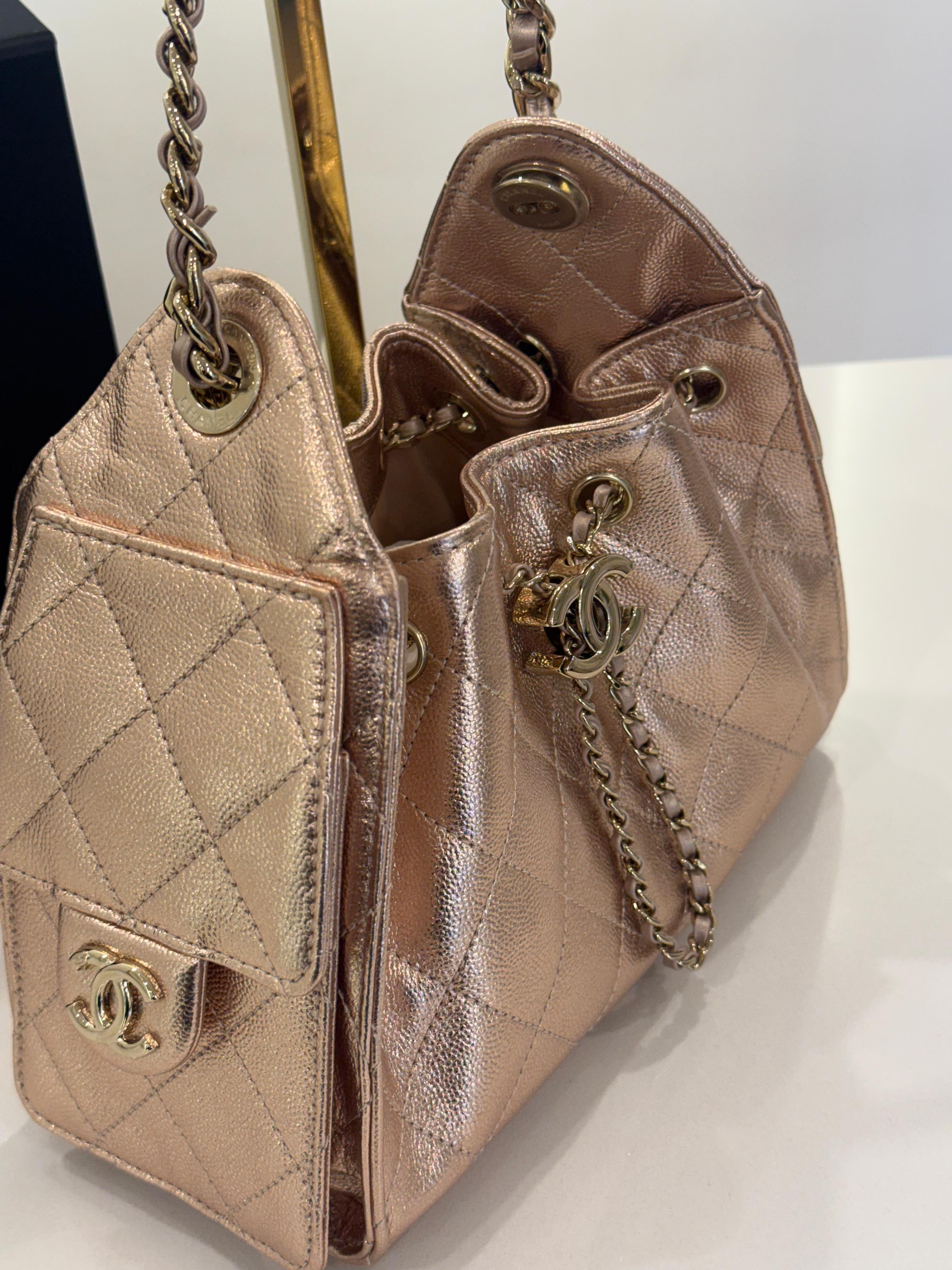 Chanel 25 Gold Rose mini riservata