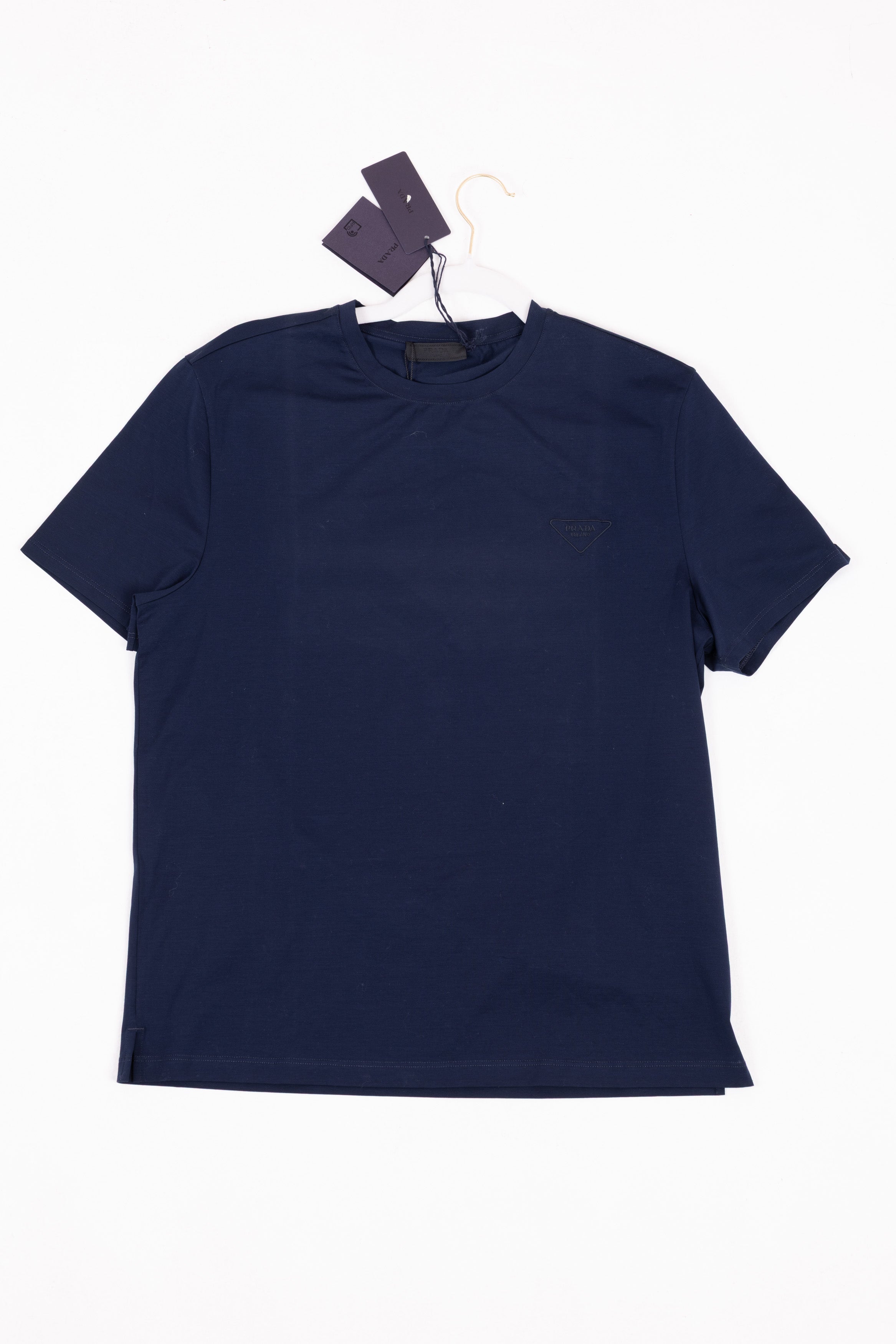 PRADA T-SHIRT BLU BOX LOGO