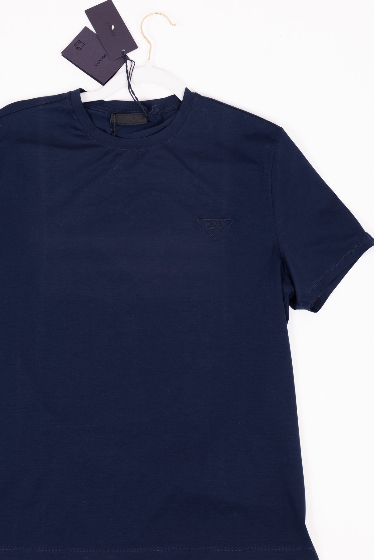 PRADA T-SHIRT BLU BOX LOGO