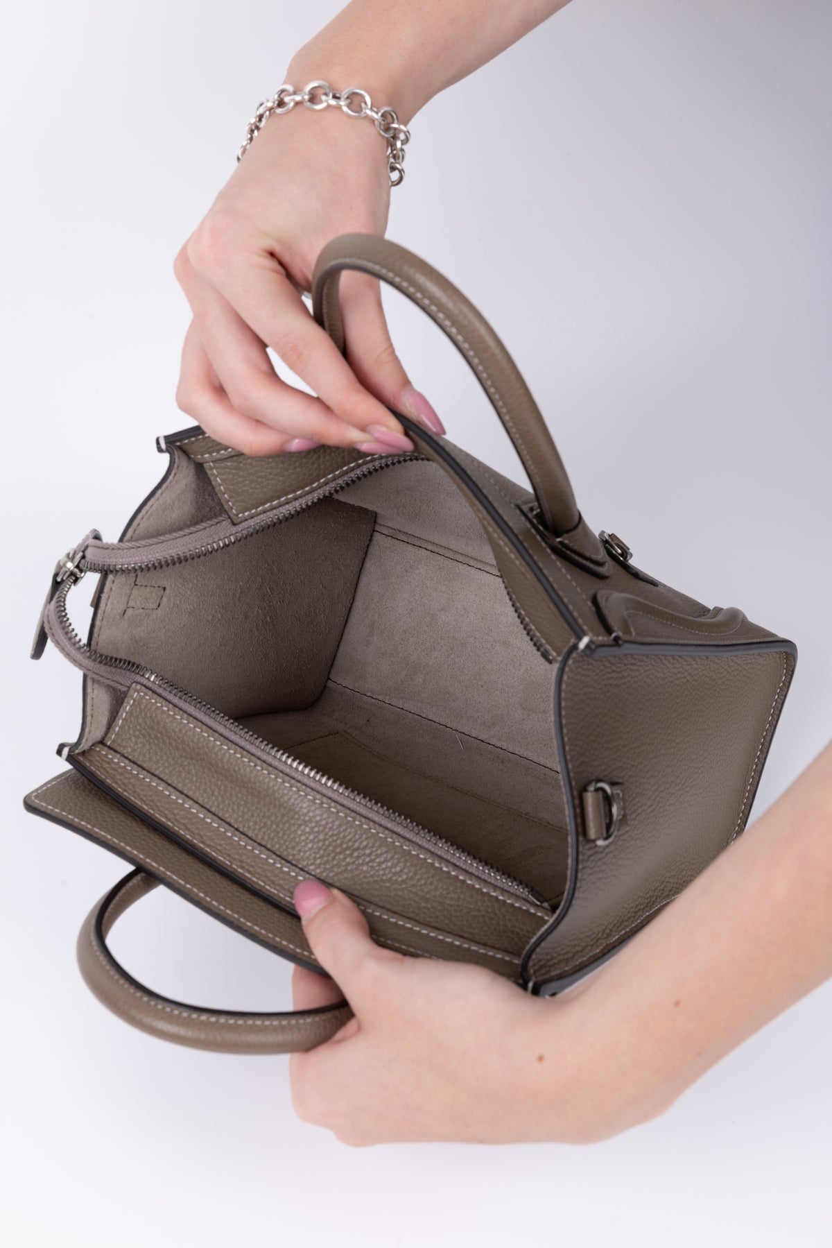 CELINE LUGGAGE NANO GRIGIA