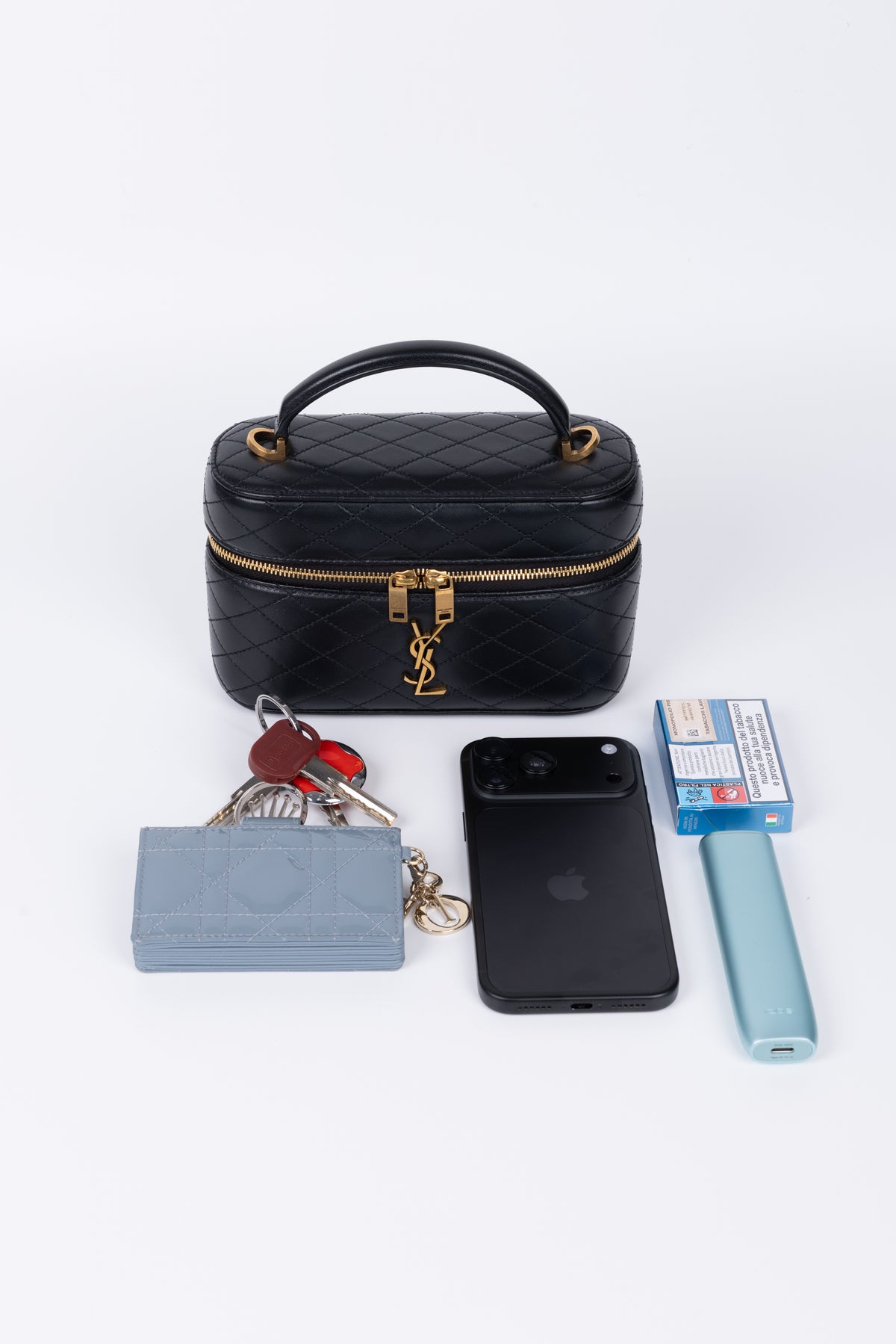 SAINT LAURENT VANITY BAGY NERO MEDIO