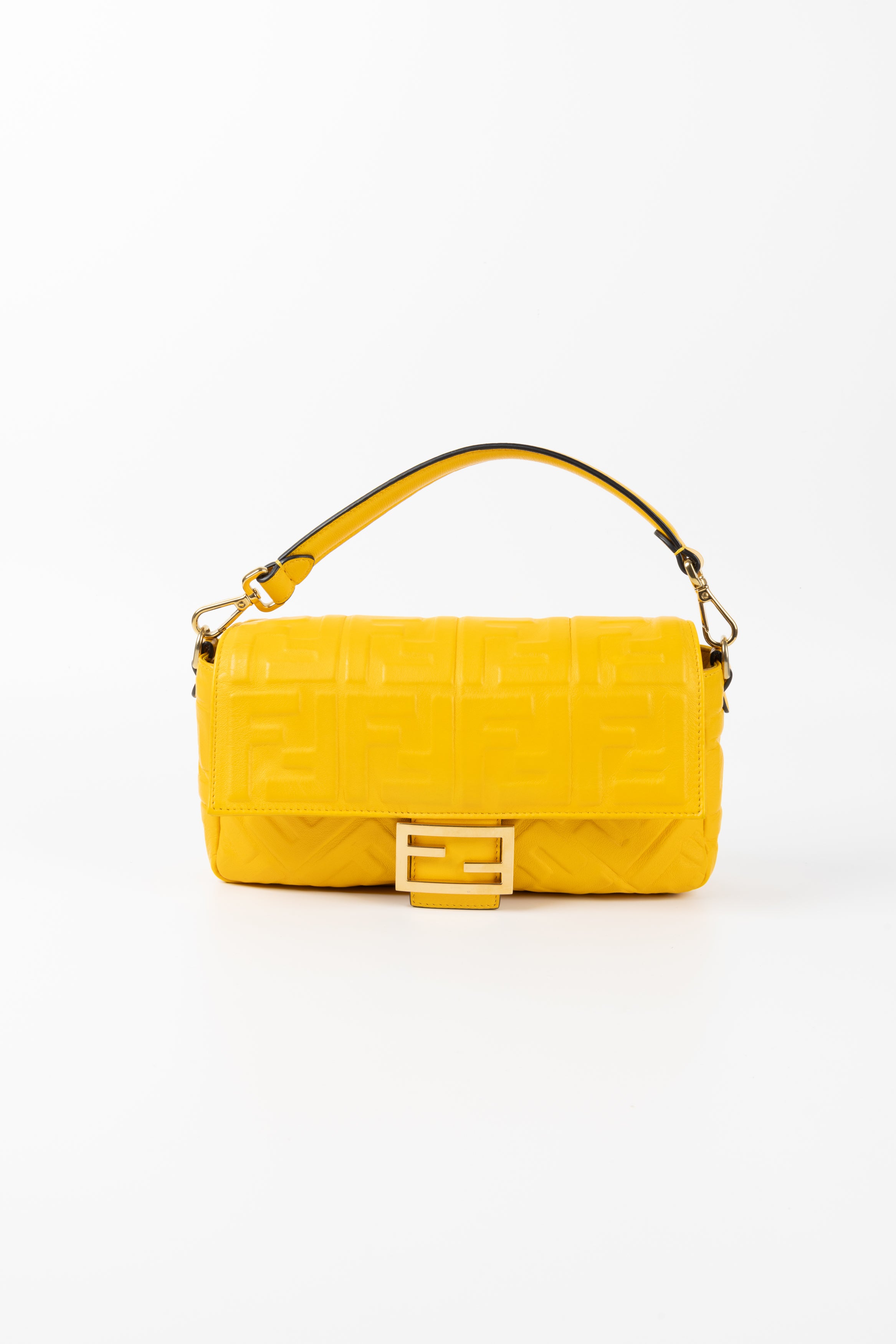FENDI BAGUETTE MEDIA GIALLA FF