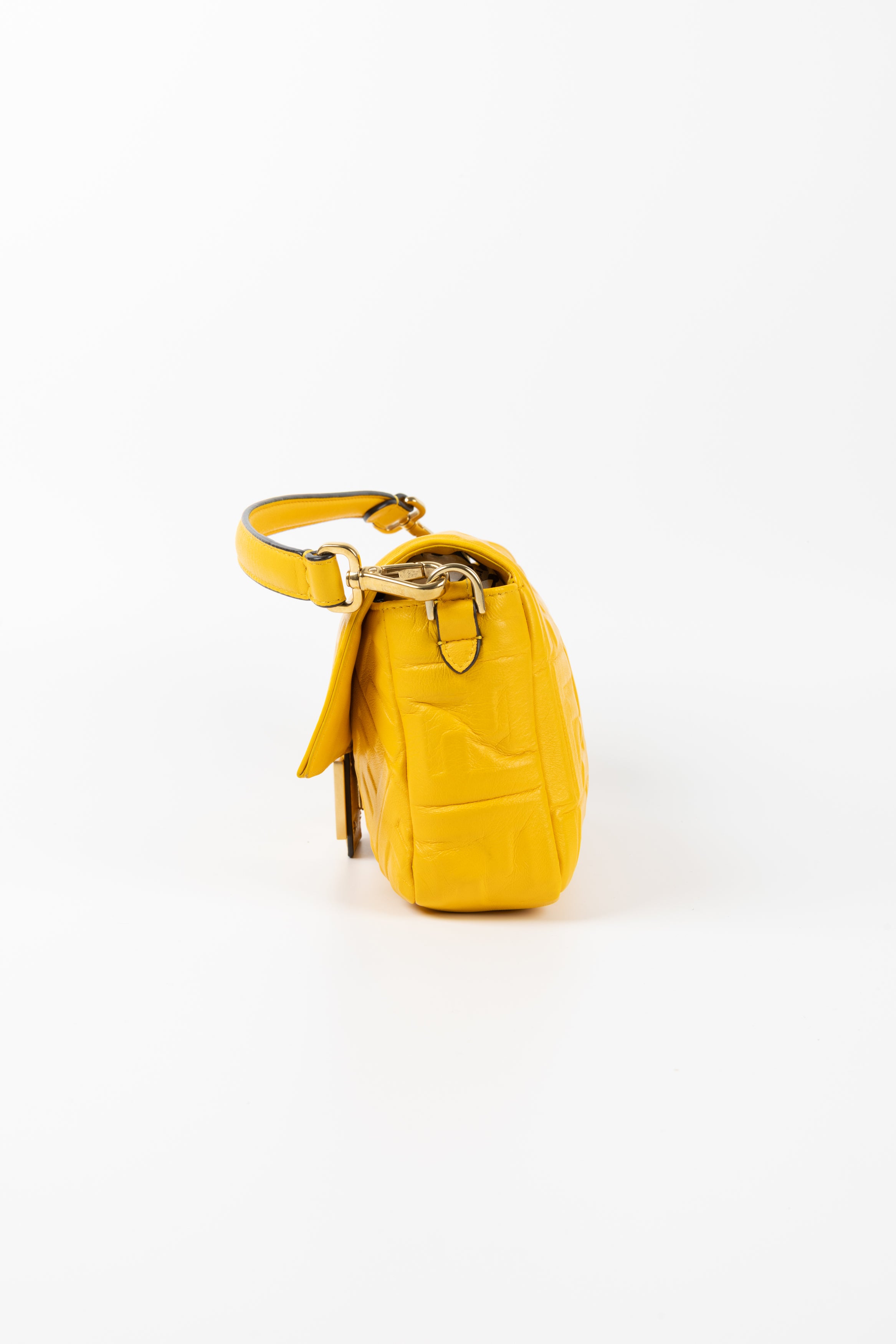 FENDI BAGUETTE MEDIA GIALLA FF