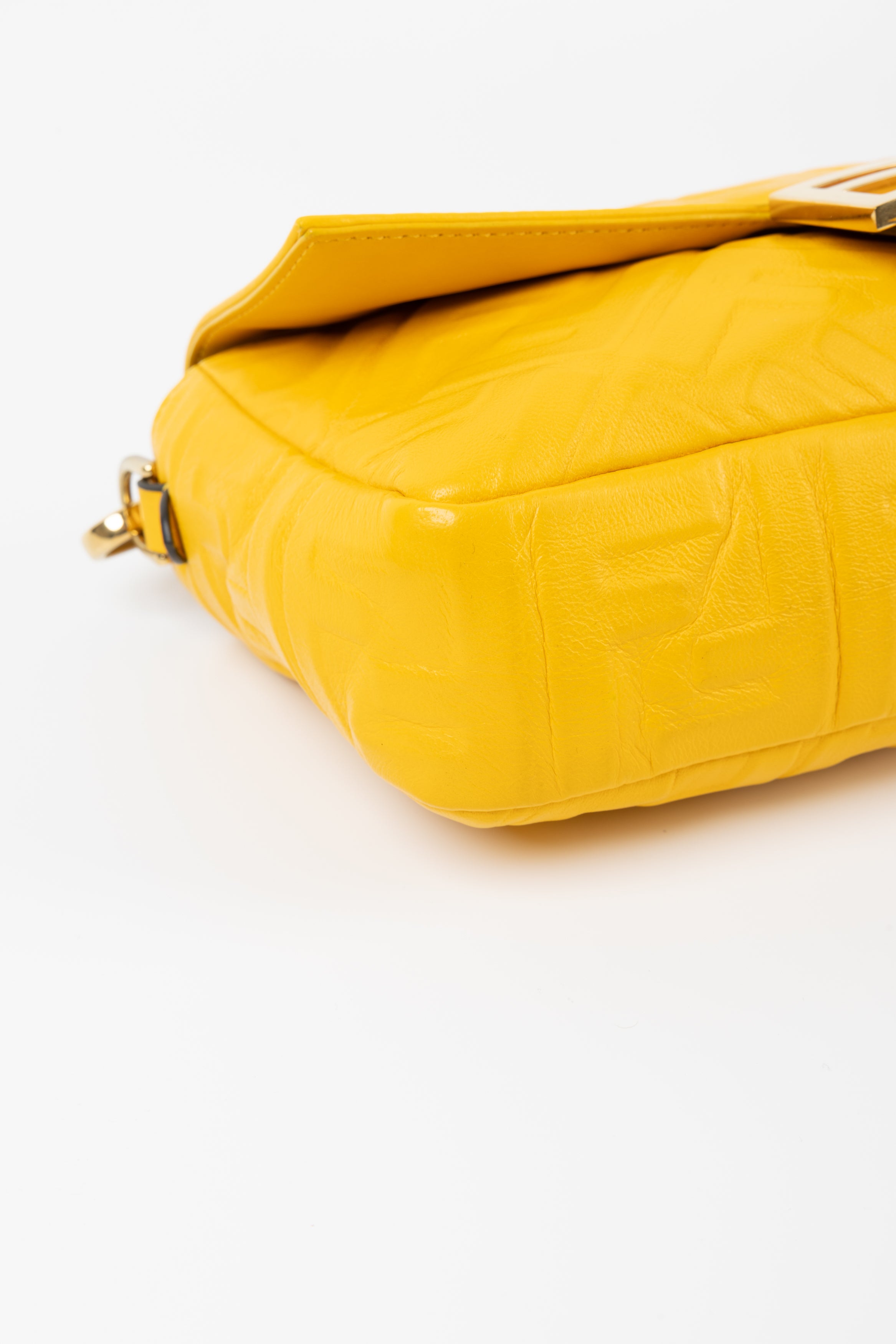 FENDI BAGUETTE MEDIA GIALLA FF