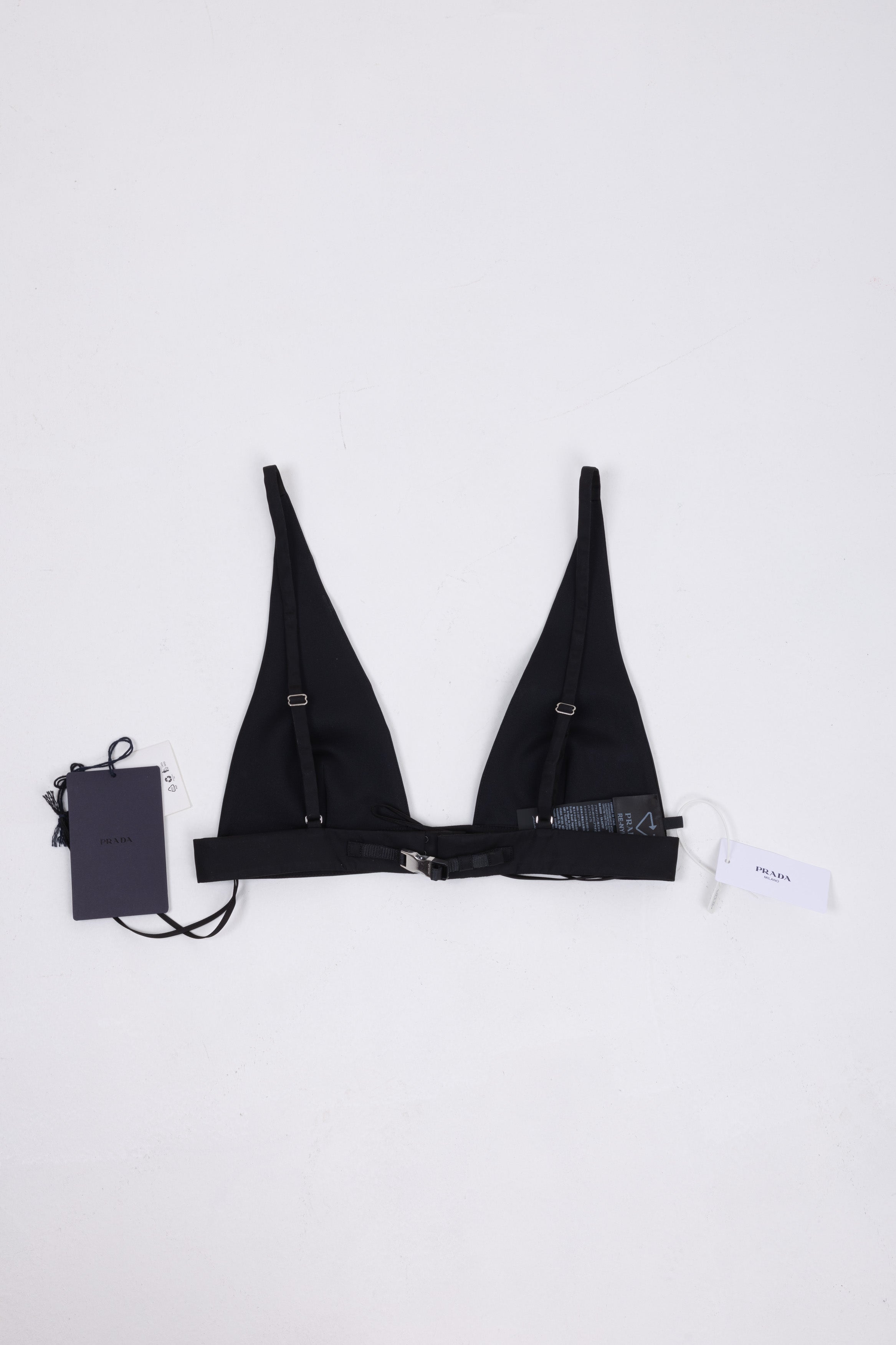PRADA TOP BRALETTE IN RE-NYLON NERA
