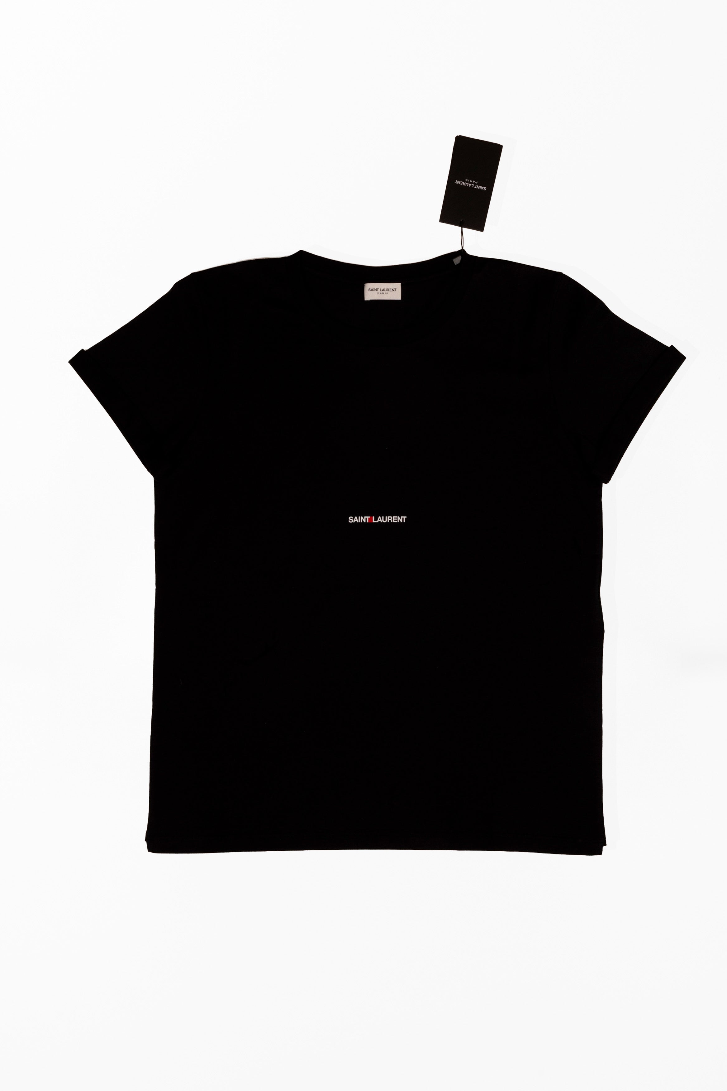 SAINT LAURENT T-SHIRT LOGO NERA S