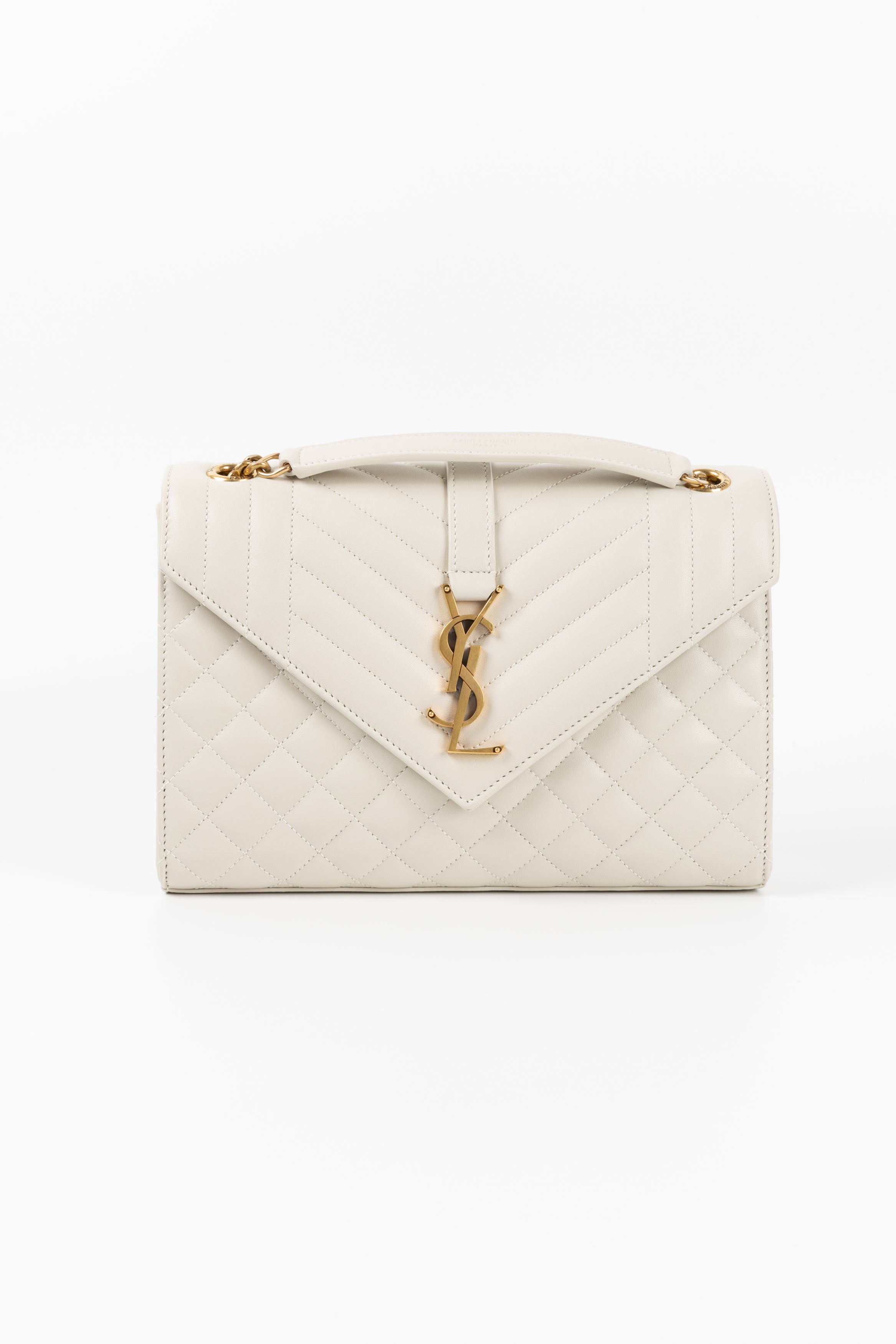 SAINT LAURENT ENVELOPE BIANCA MEDIUM