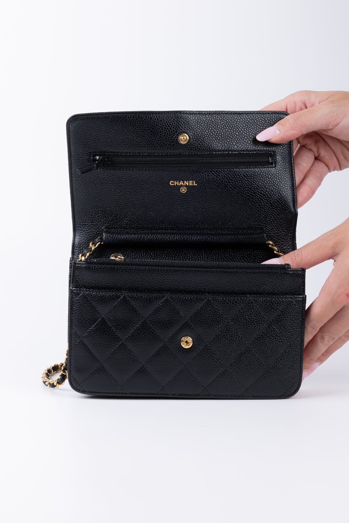 CHANEL WOC CAVIAR NERO/ORO