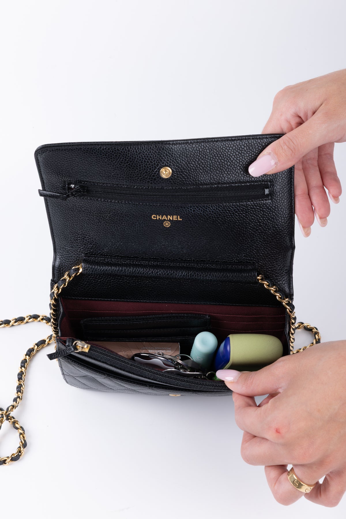 CHANEL WOC CAVIAR NERO/ORO
