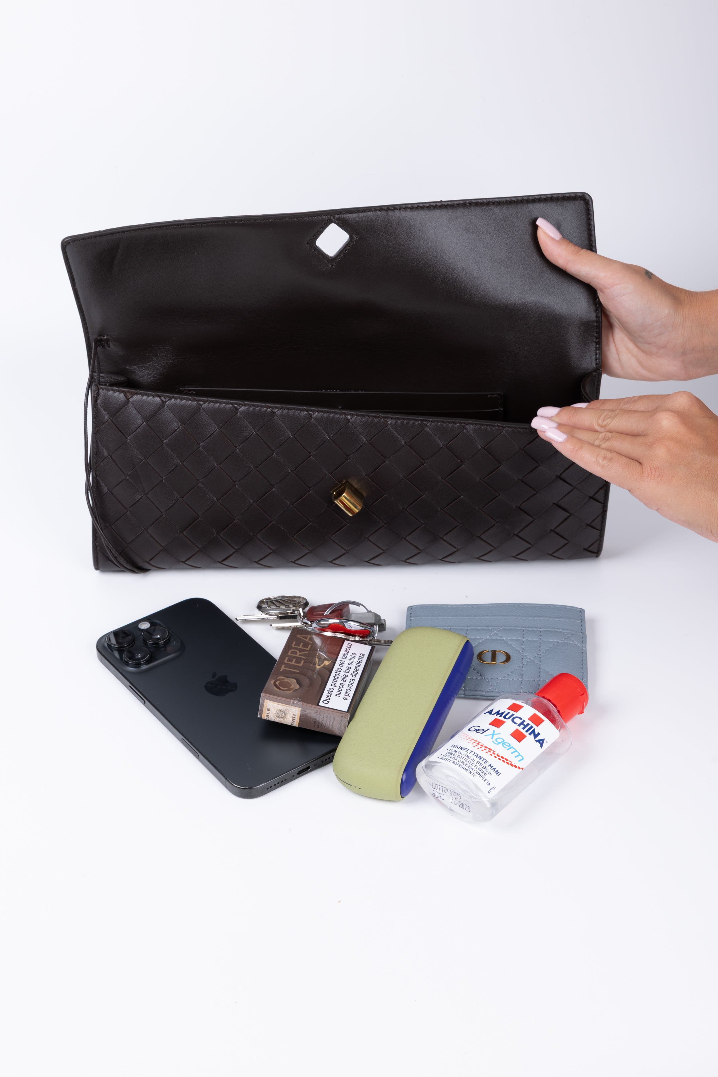 BOTTEGA VENETA ANDIAMO CLUTCH FONDANT