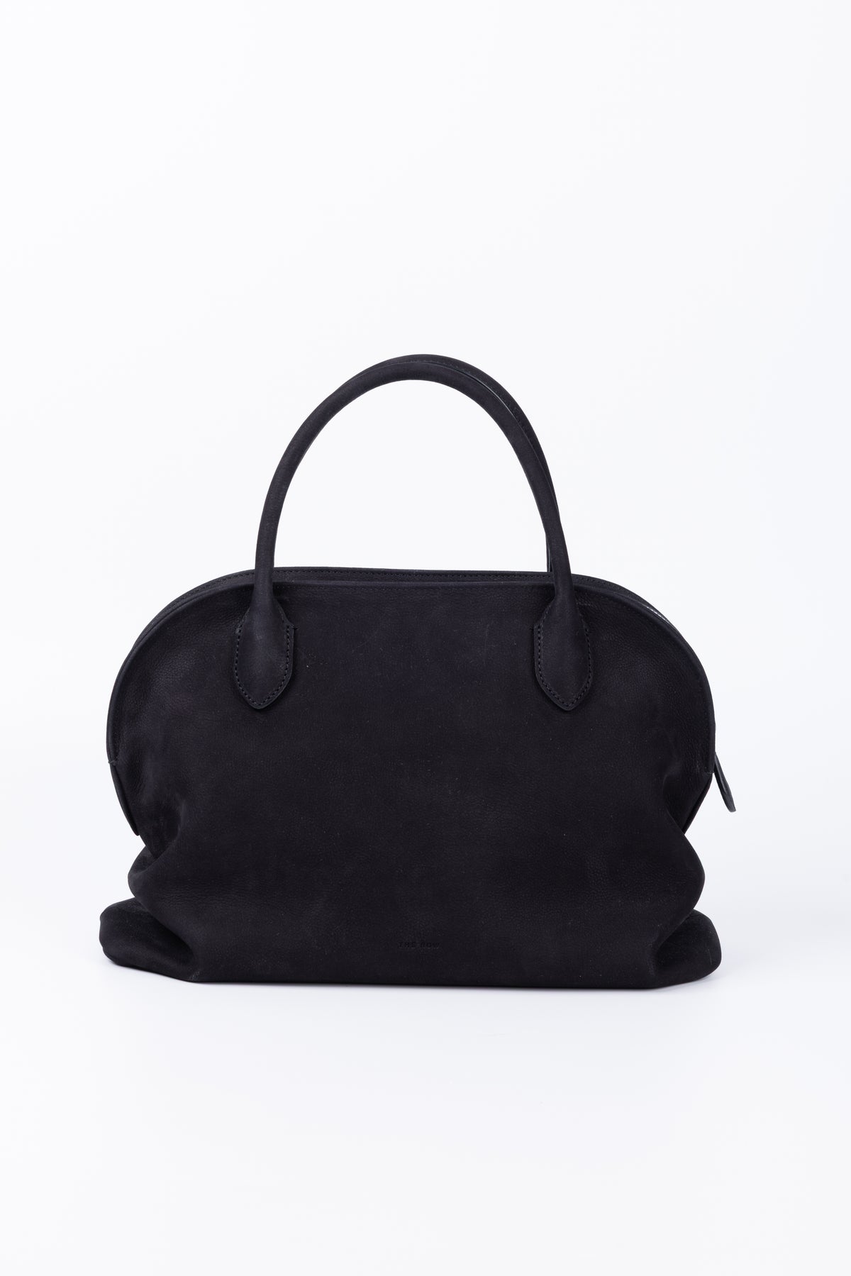 THE ROW BORSA AGNES 12 MEDIUM IN CAMOSCIO NERO
