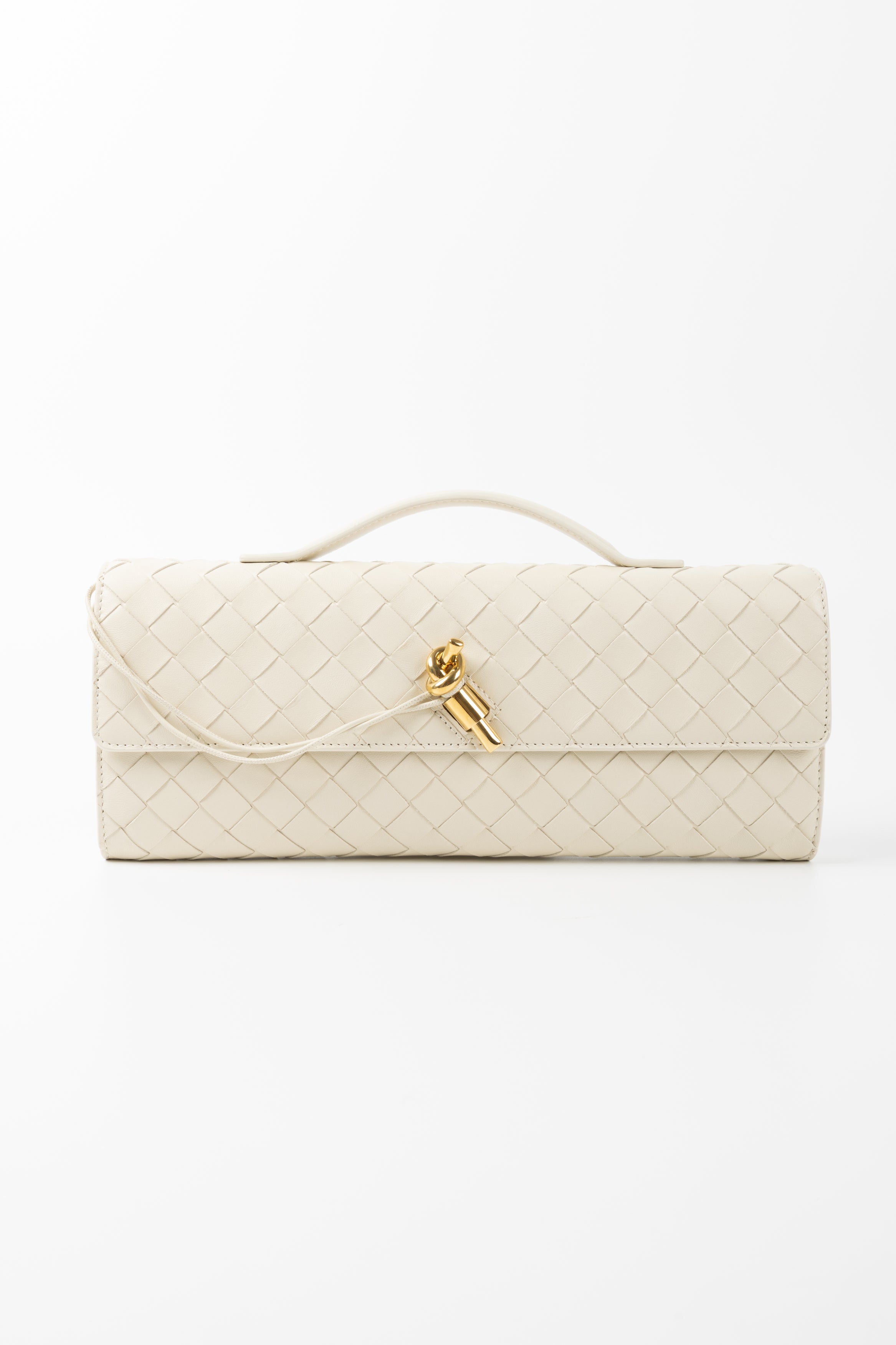 BOTTEGA VENETA ANDIAMO CLUTCH SEA SALT