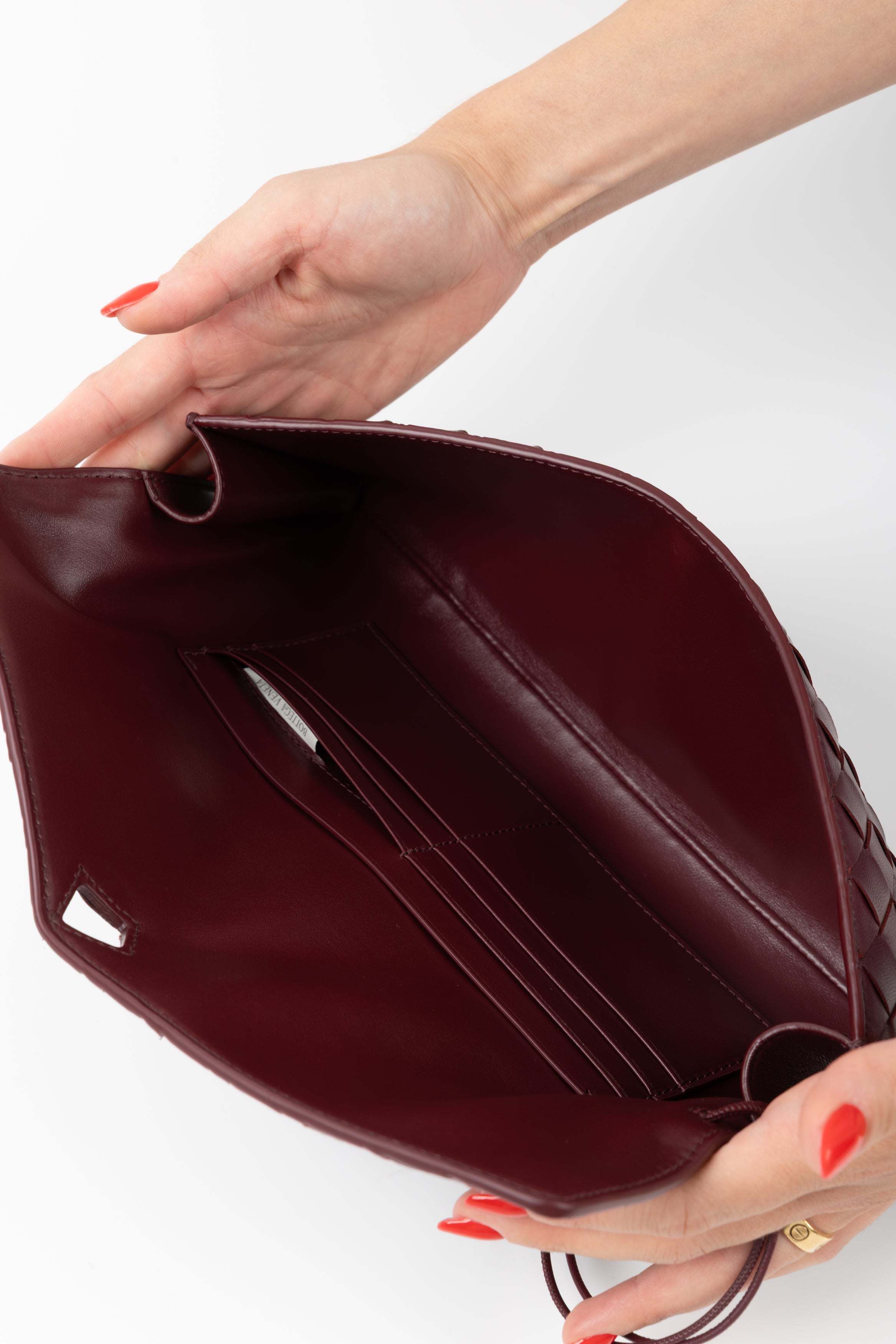BOTTEGA VENETA ANDIAMO CLUTCH BAROLO