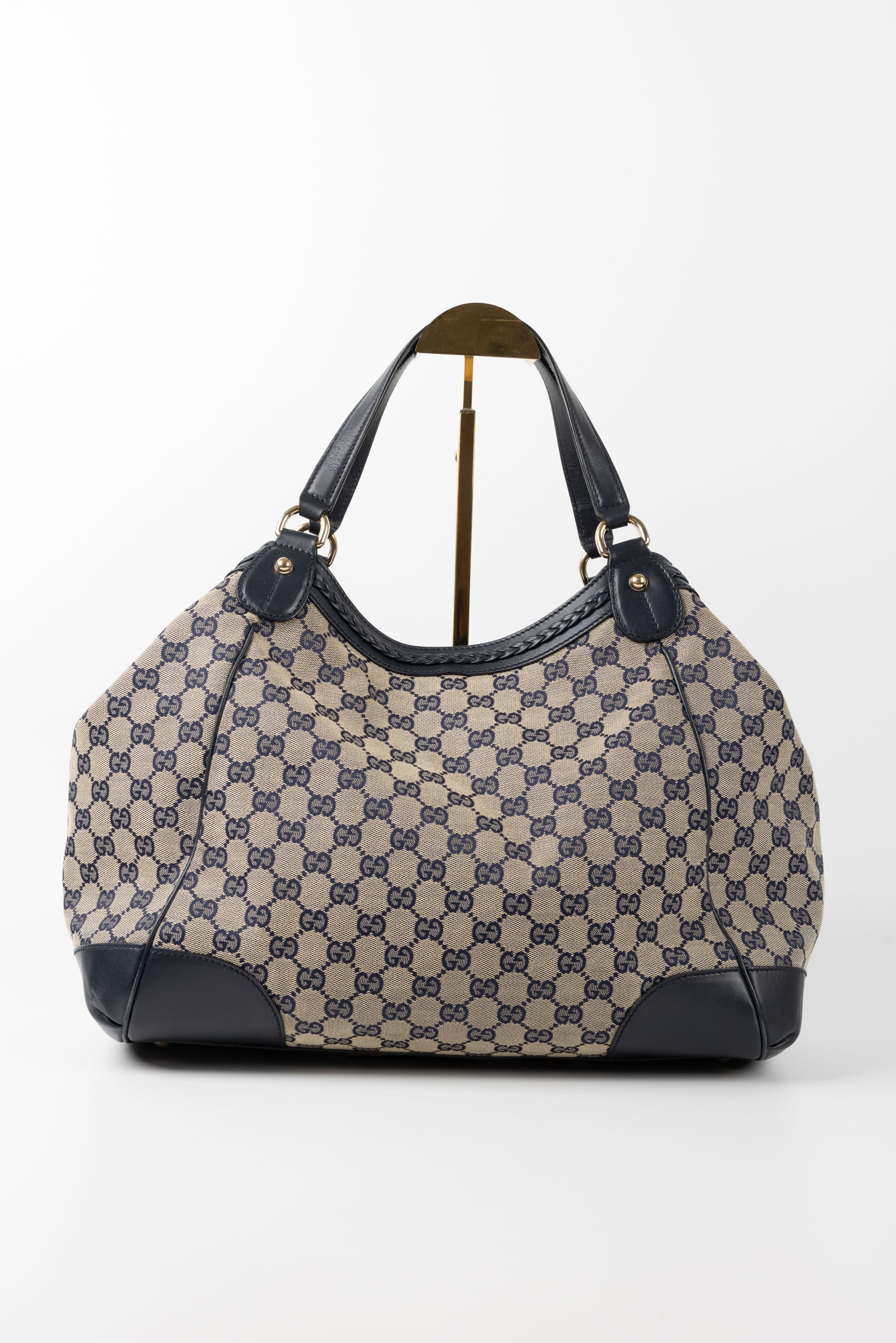 GUCCI BORSA A MANO SUKEY BLU NAY IN TESSUTO GG