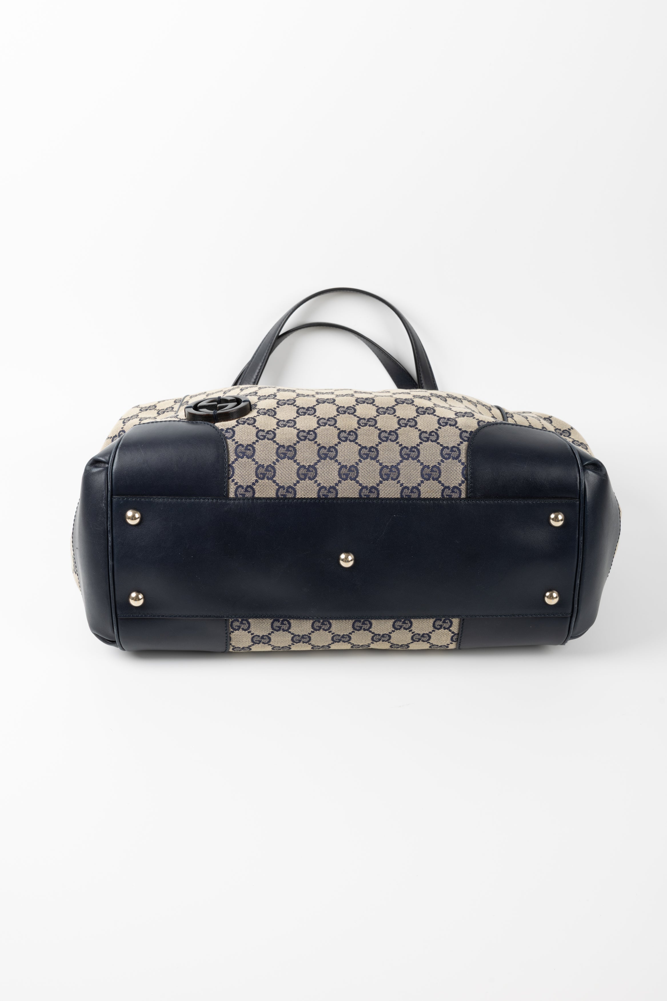 GUCCI BORSA A MANO SUKEY BLU NAY IN TESSUTO GG