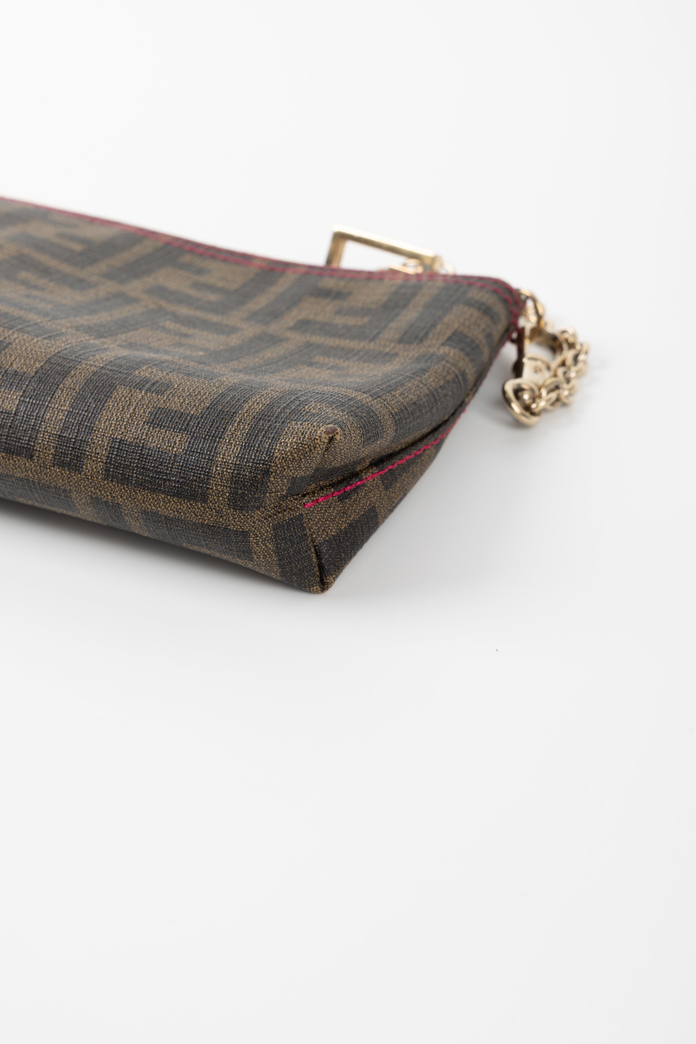 FENDI POCHETTE CON CATTENA IN TELA FF ZUCCA