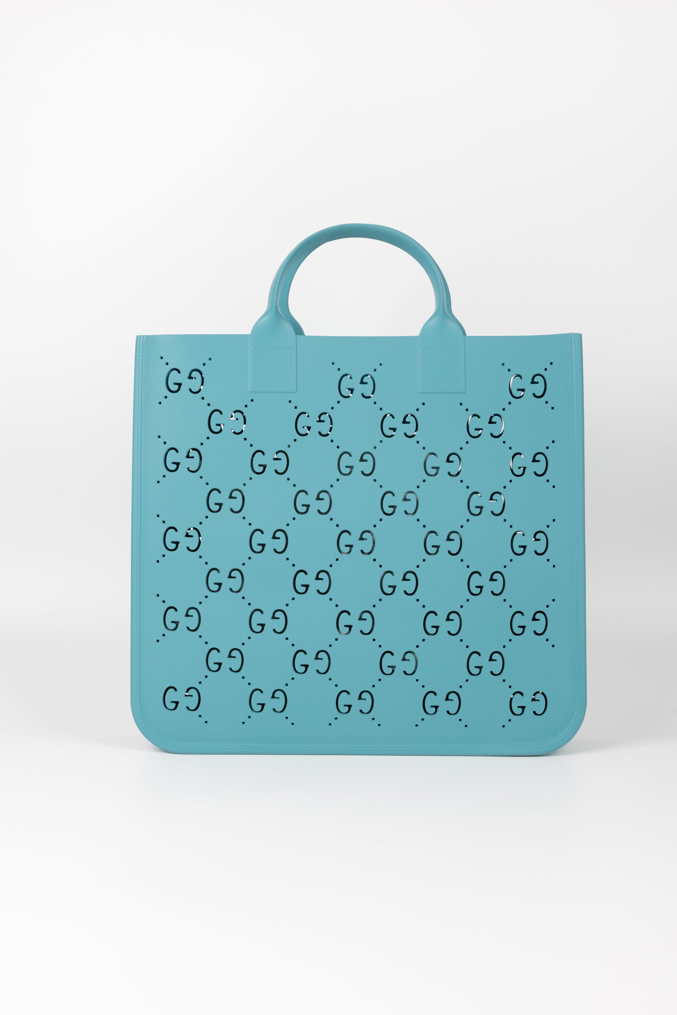 GUCCI TOTE BAG AZZURRA IN GOMMA