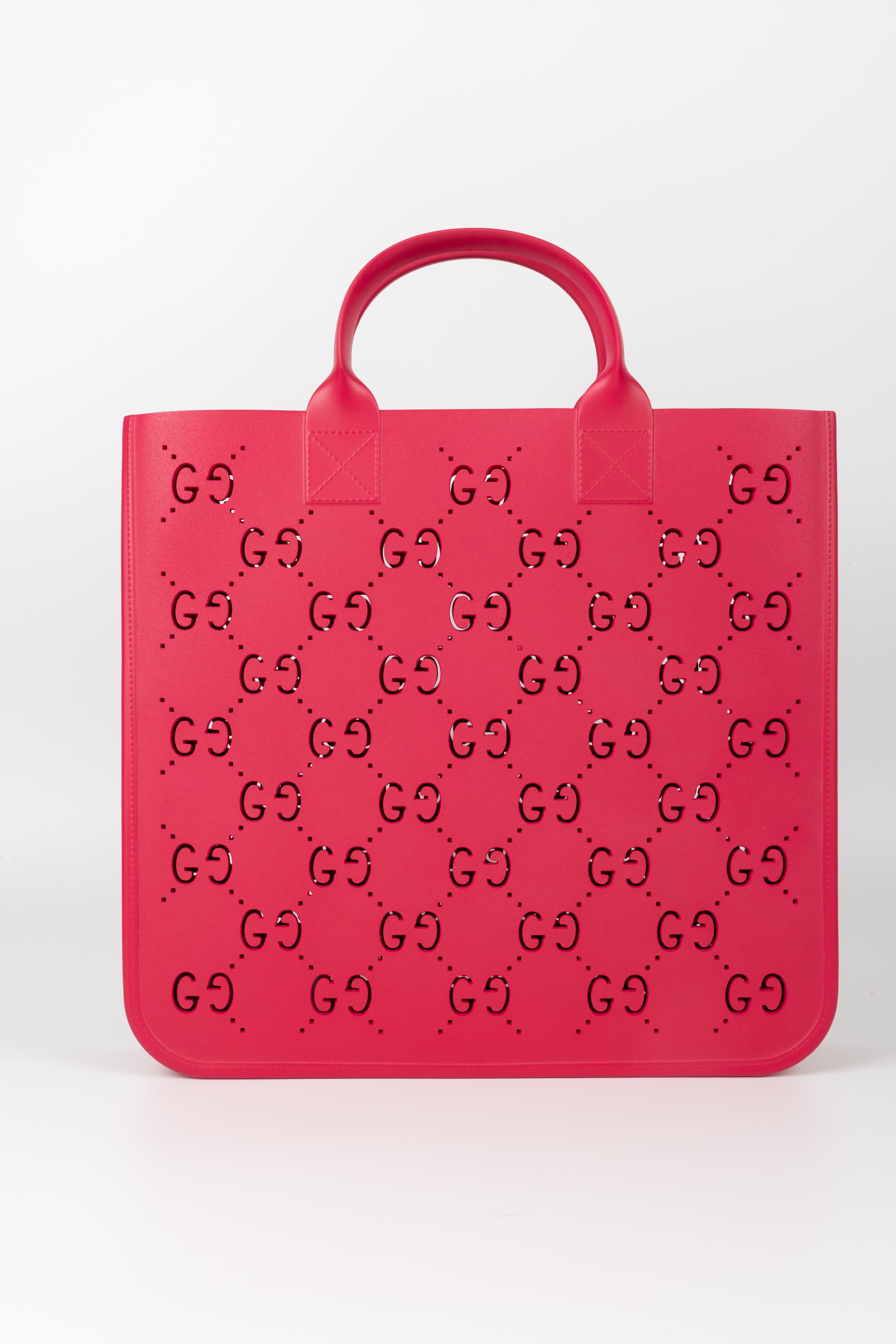 GUCCI TOTE BAG ROSA IN GOMMA