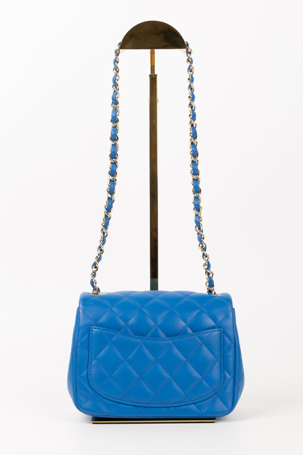 CHANEL MINI SQUARE BLU
