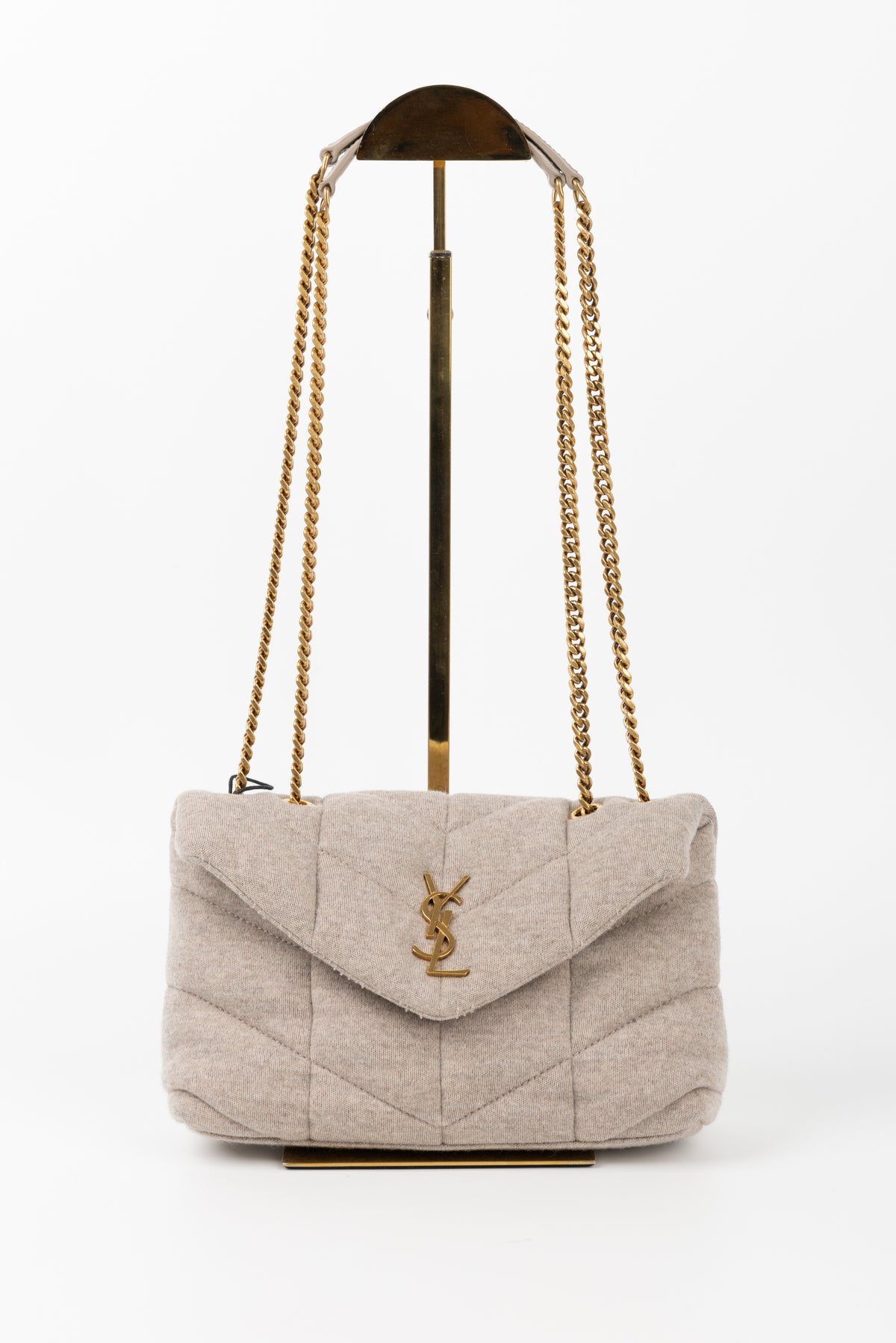 SAINT LAURENT PUFFER MINI BEIGE SOFT