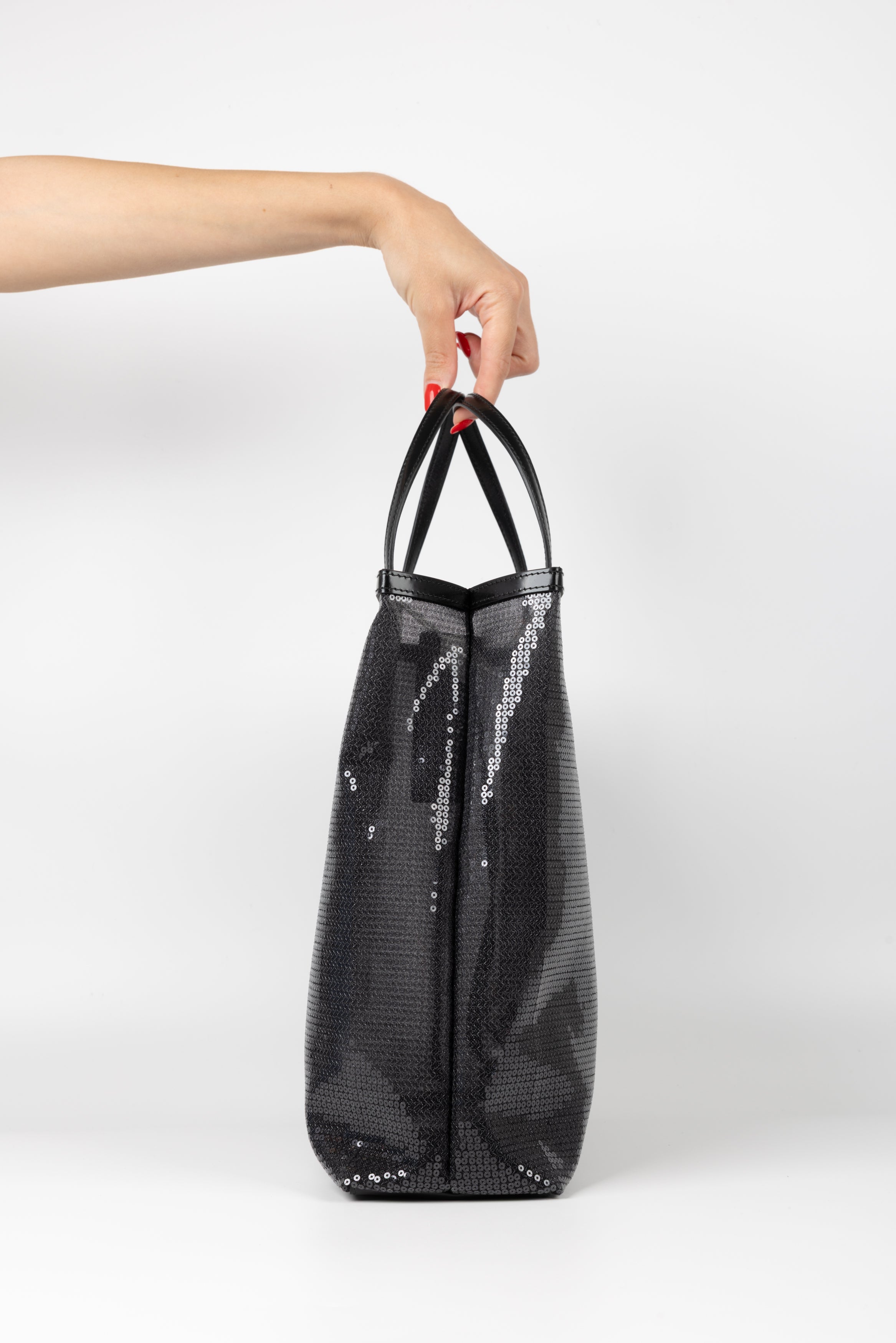 PRADA TOTE BAG PAILLETS NERA