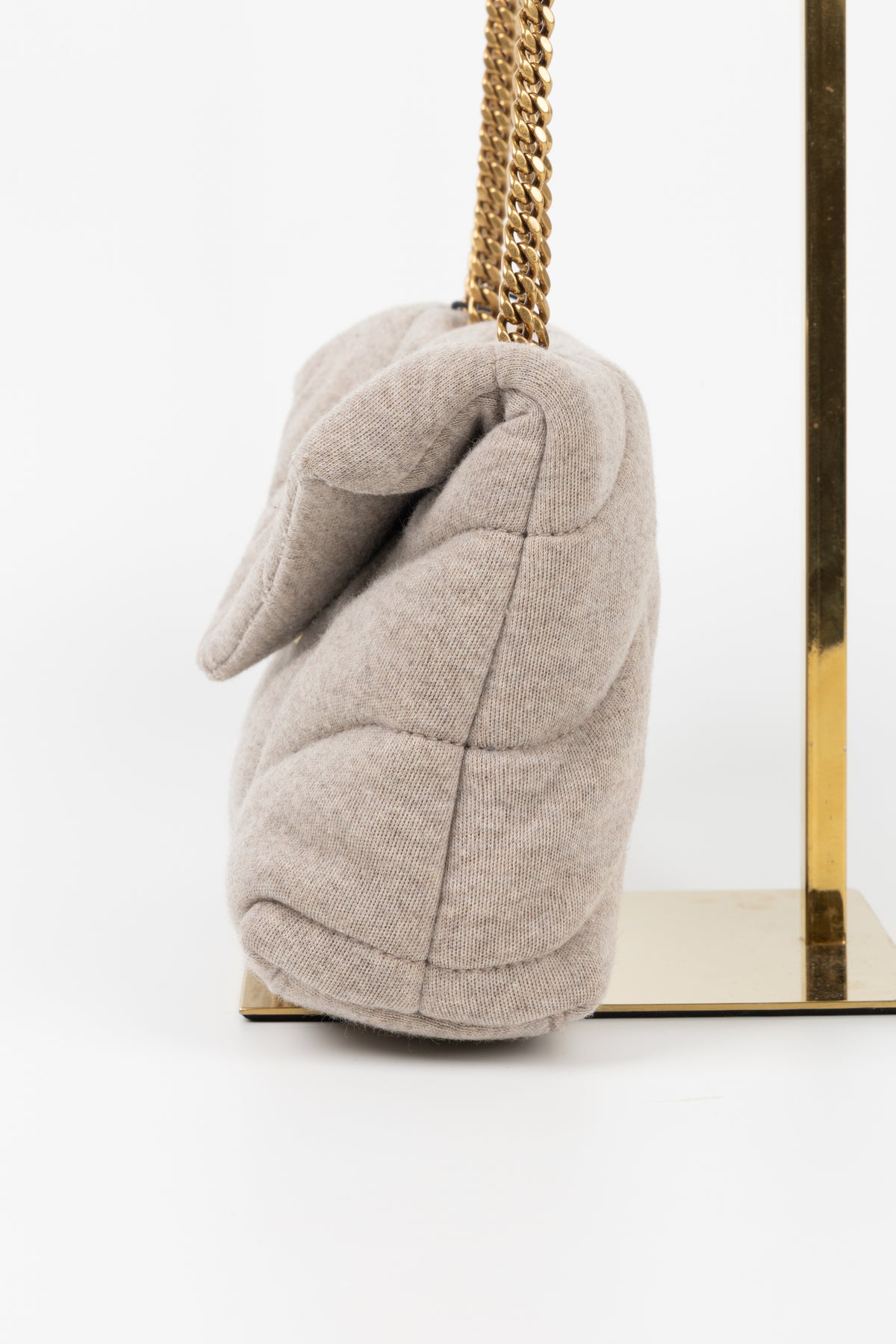 SAINT LAURENT PUFFER MINI BEIGE SOFT