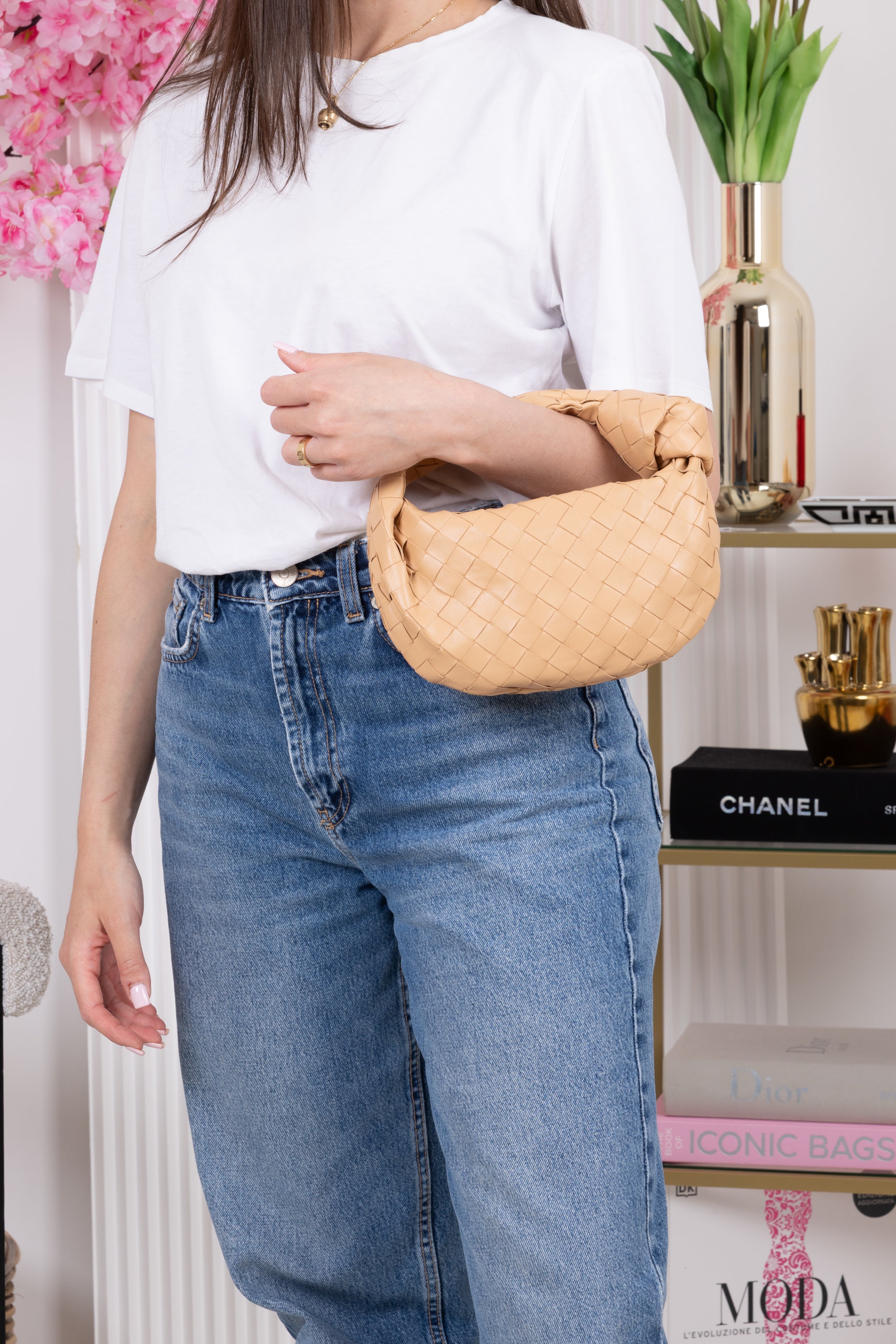 BOTTEGA VENETA MINI JODIE ALMOND