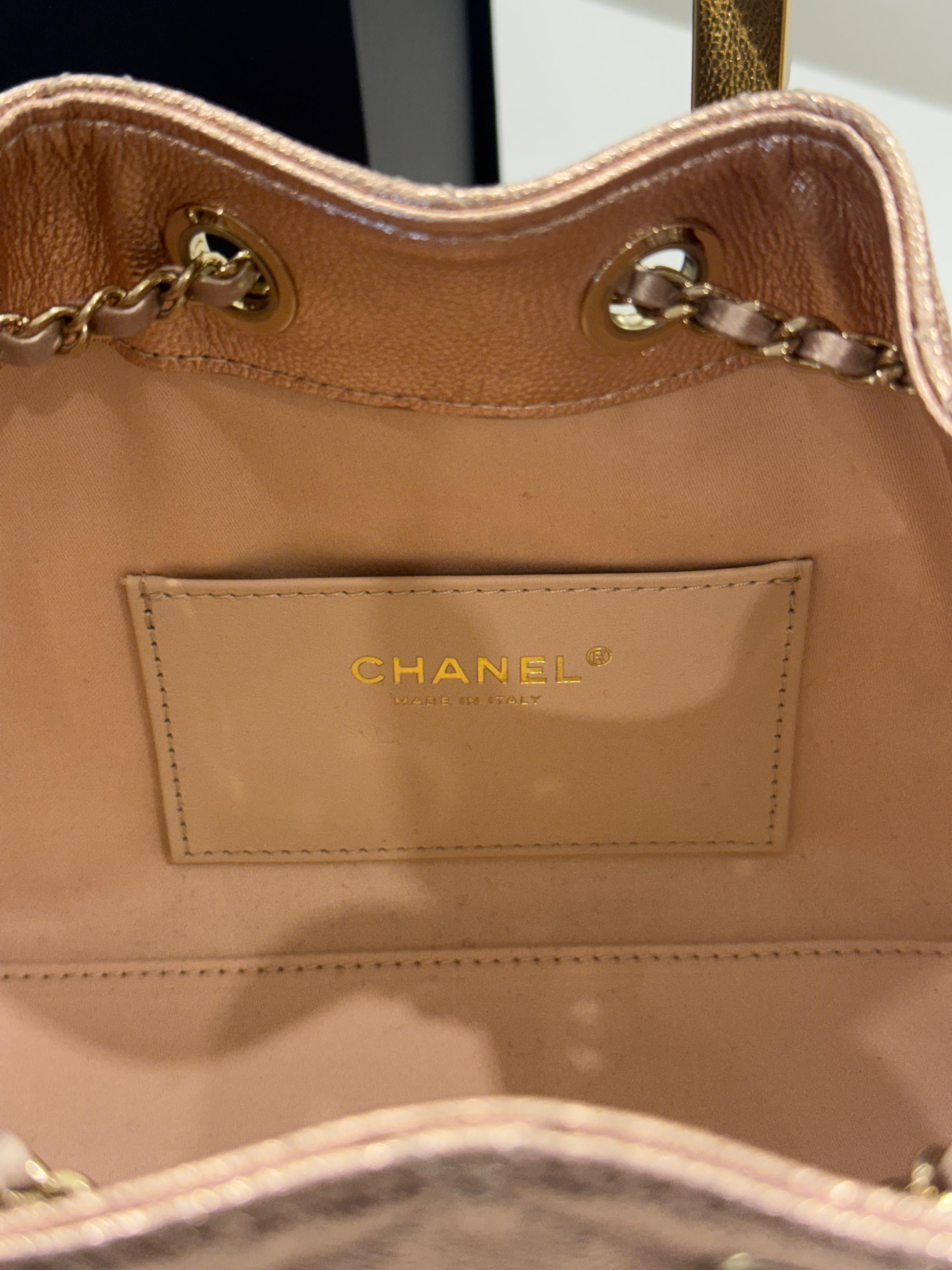 Chanel 25 Gold Rose mini riservata