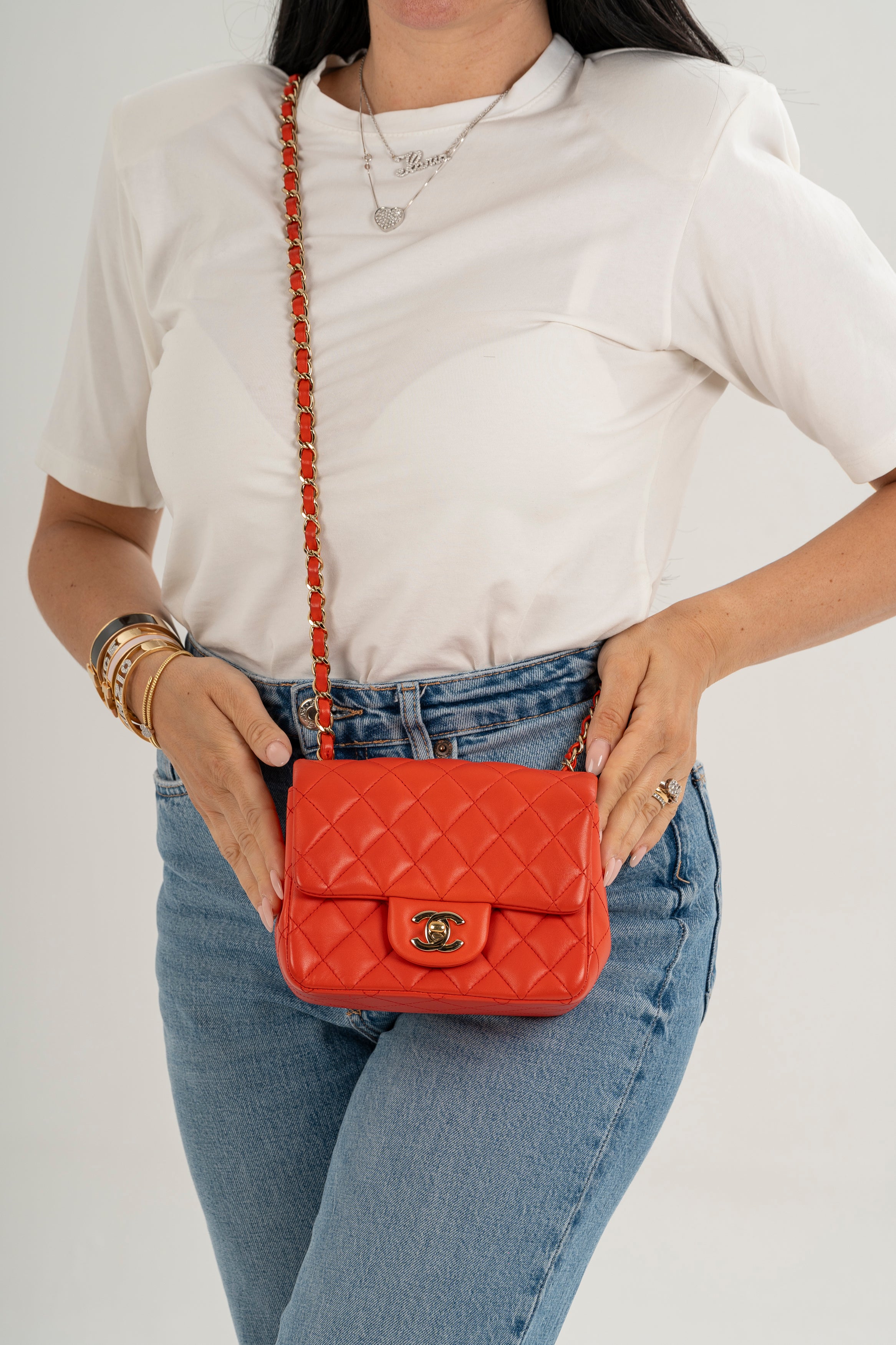 Chanel Mini Square Corallo